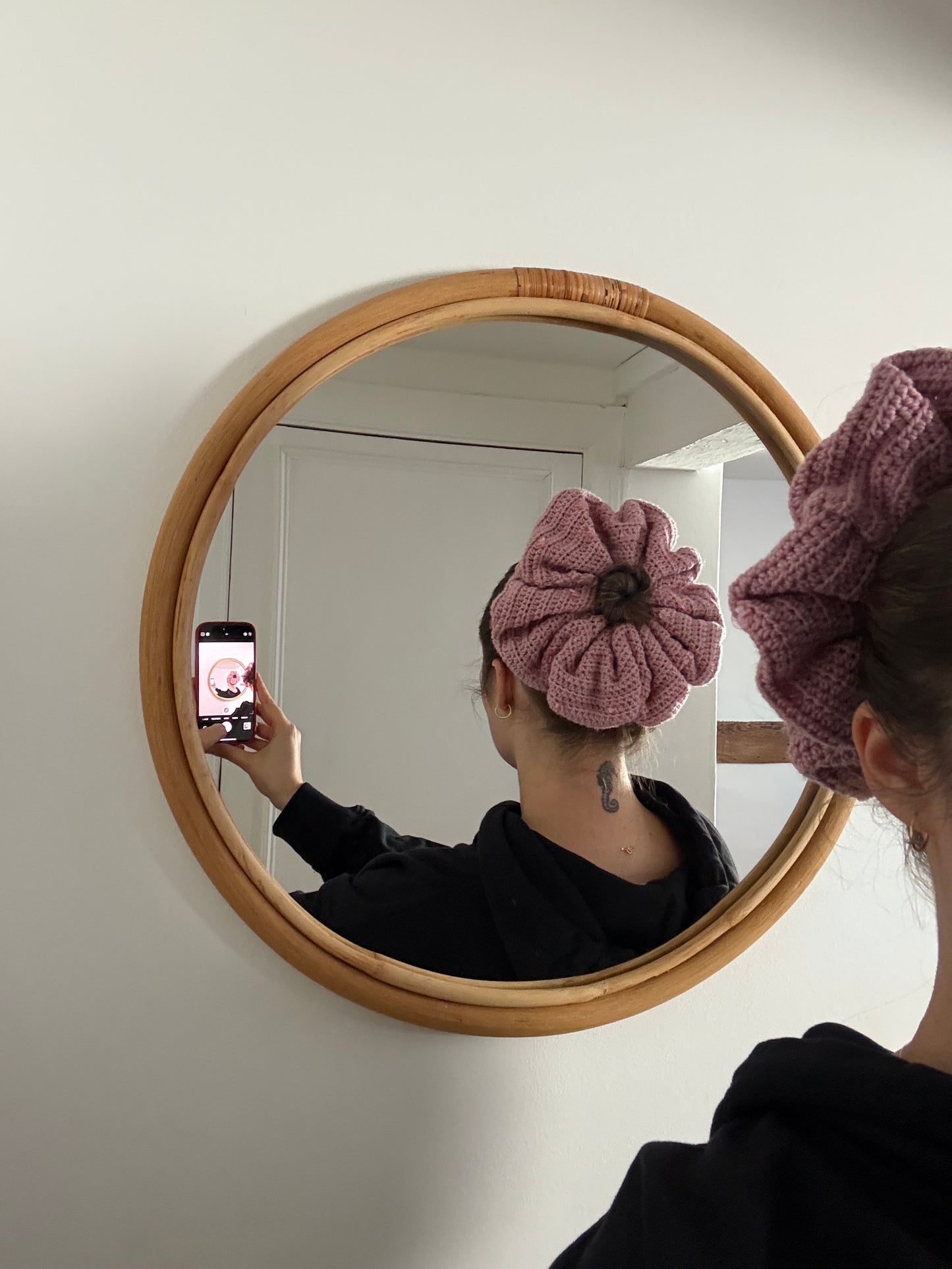 Knitted Hair Piece with Sequins