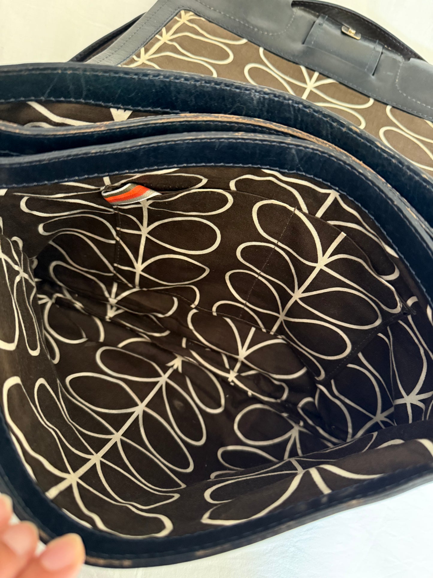 Rare Vintage Orla Kiely Crossbody Cow Leather Bag