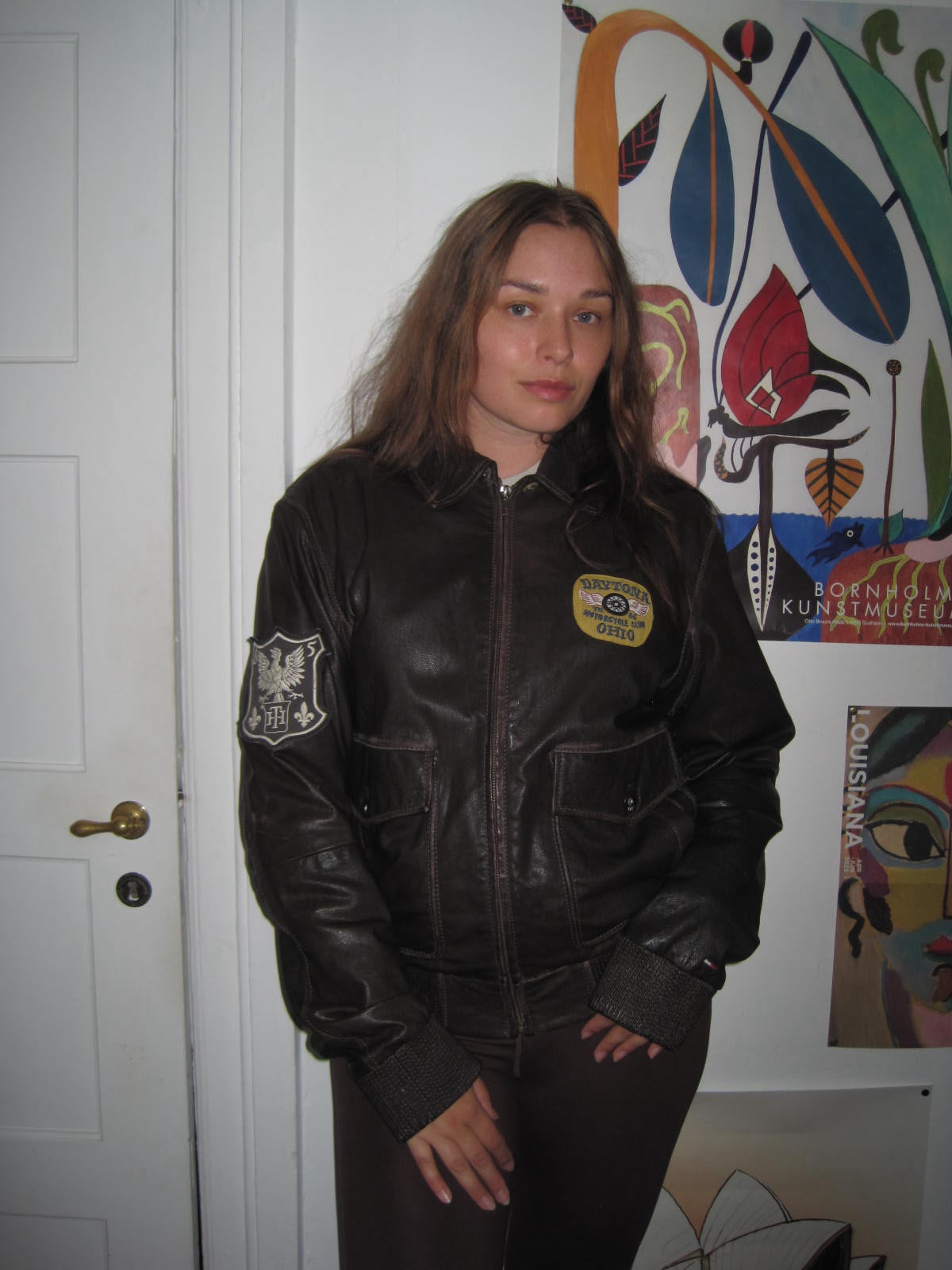 Vintage Tommy Hilfiger Bomber Leather Jacket