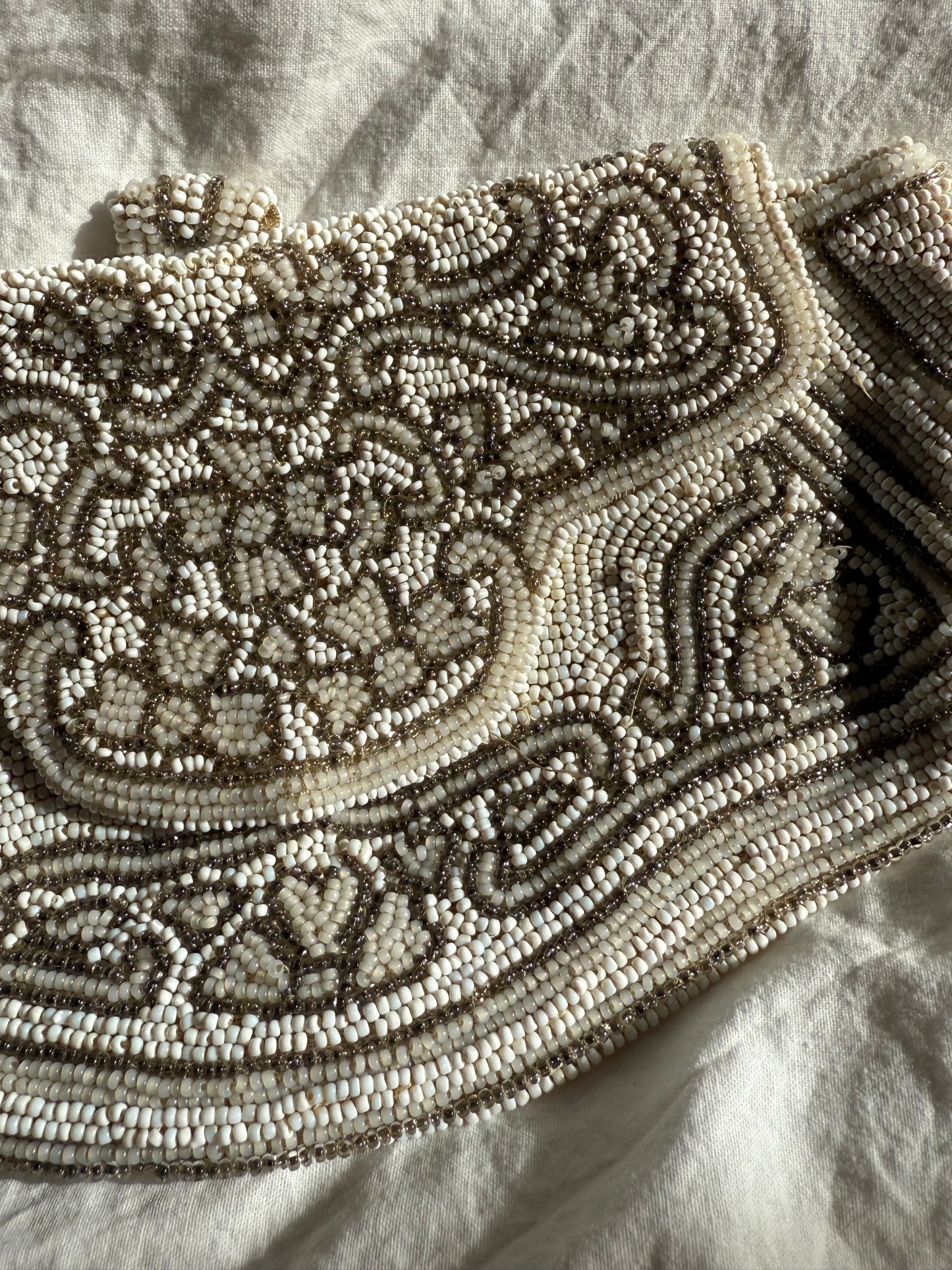 Vintage Pearl Beaded Clutch