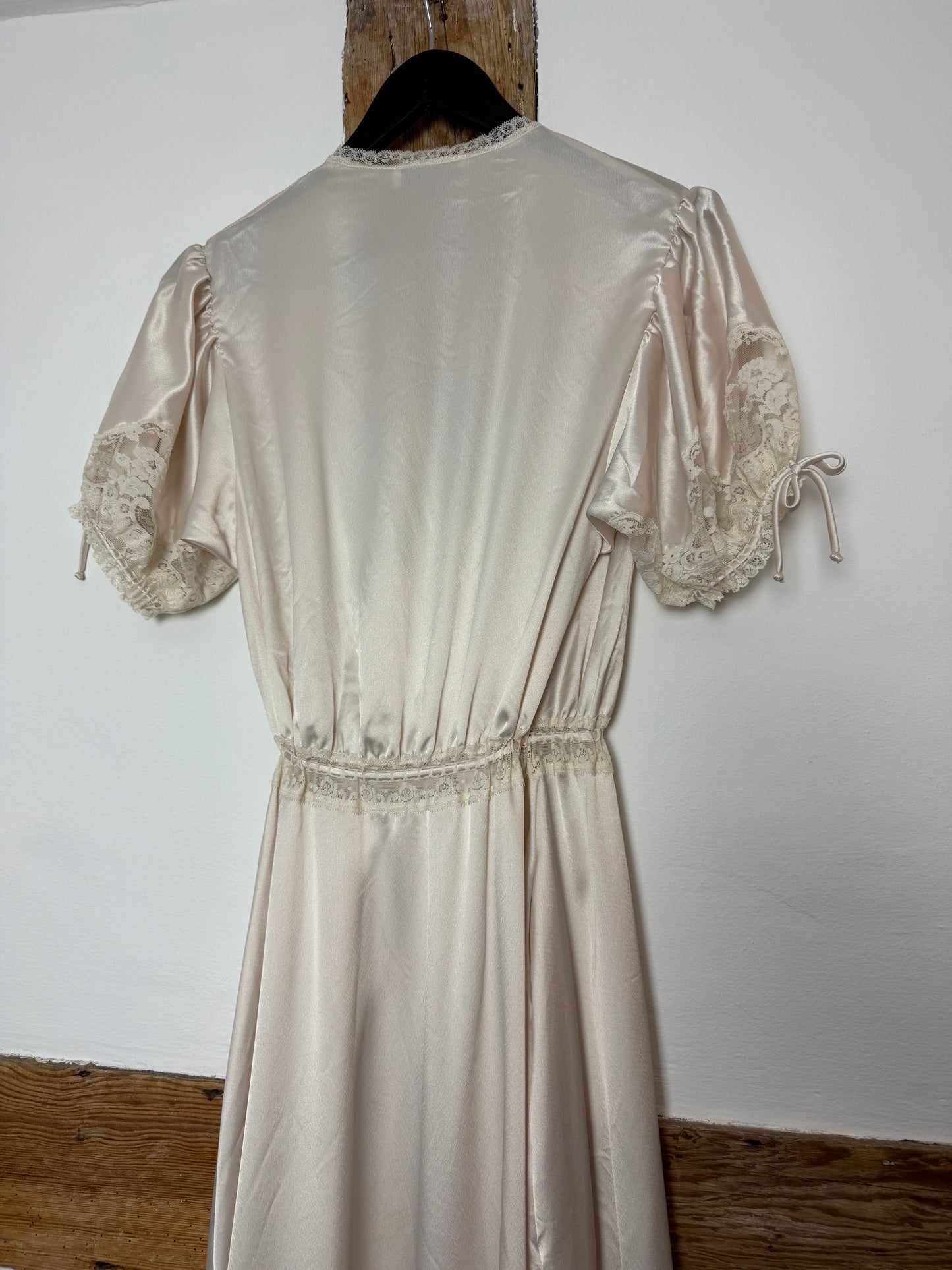 Vintage Christian Dior Ivory Wrap Dress/Robe