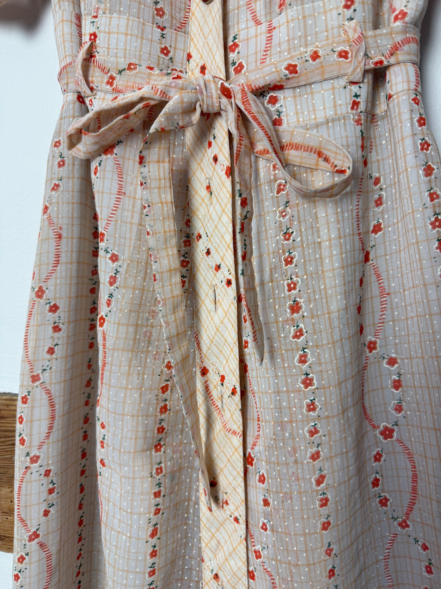 Vintage Mid-1900s Floral Dress