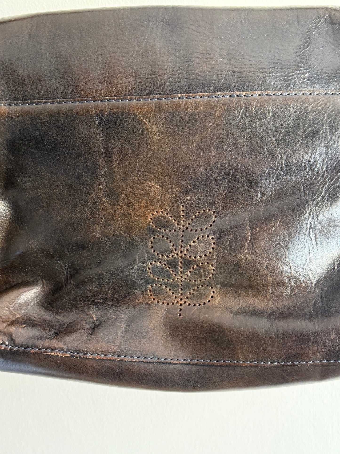 Rare Vintage Orla Kiely Crossbody Cow Leather Bag