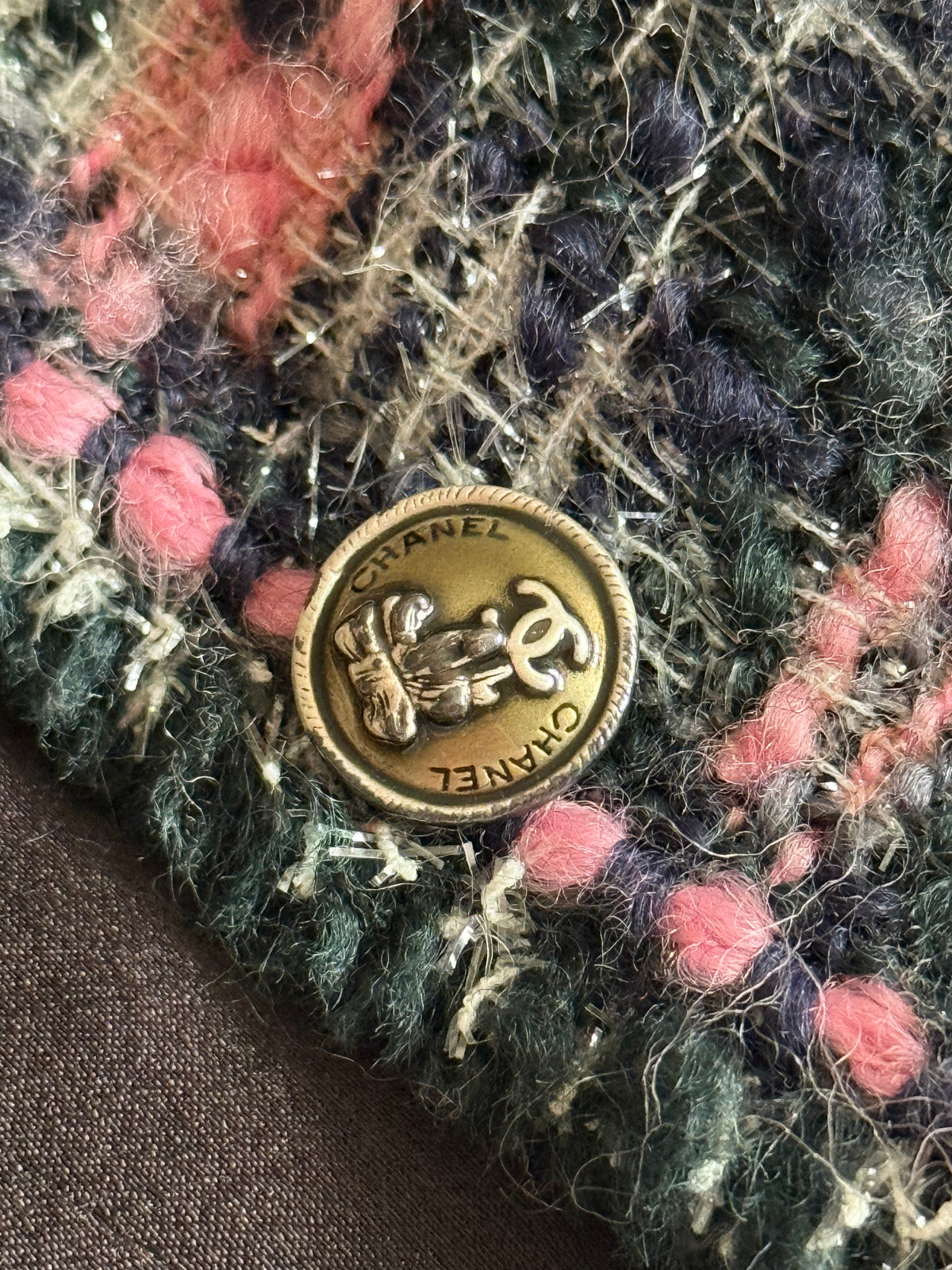 Vintage Chanel Fall 2004 Wool Blend Tweed Vest