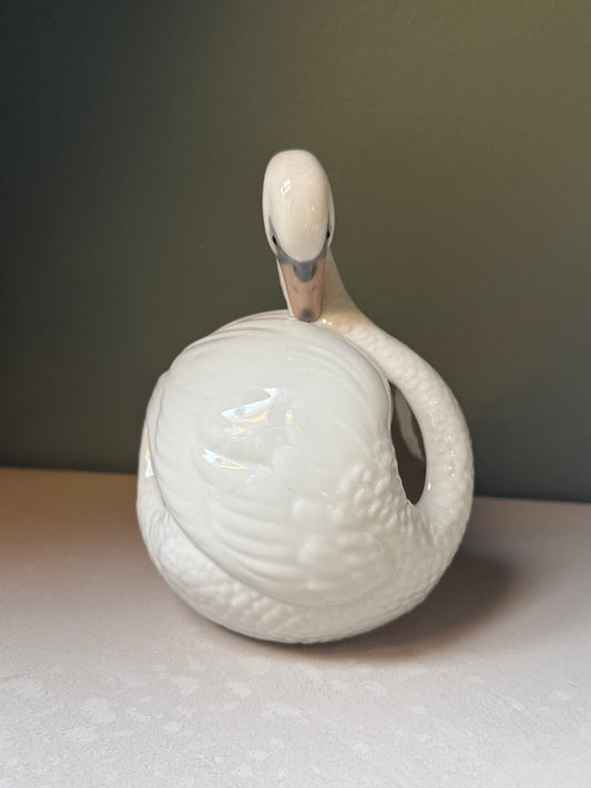 Vintage Lladró Swan Vase/Decorative Porcelain Sculpture