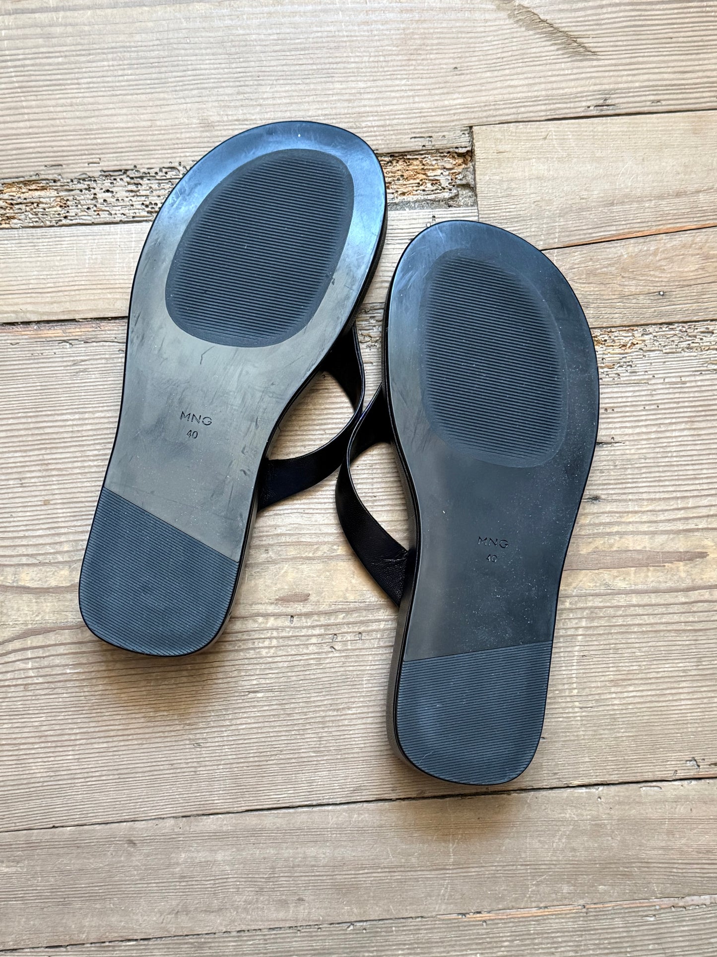 Platform Leather Slippers