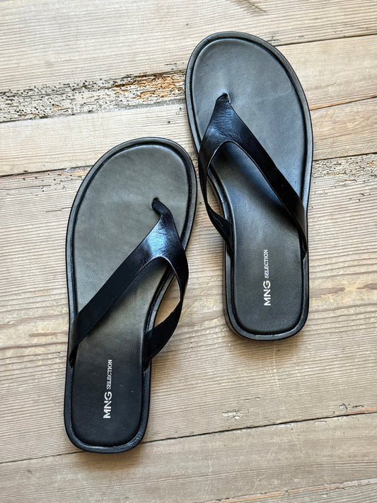 Platform Leather Slippers