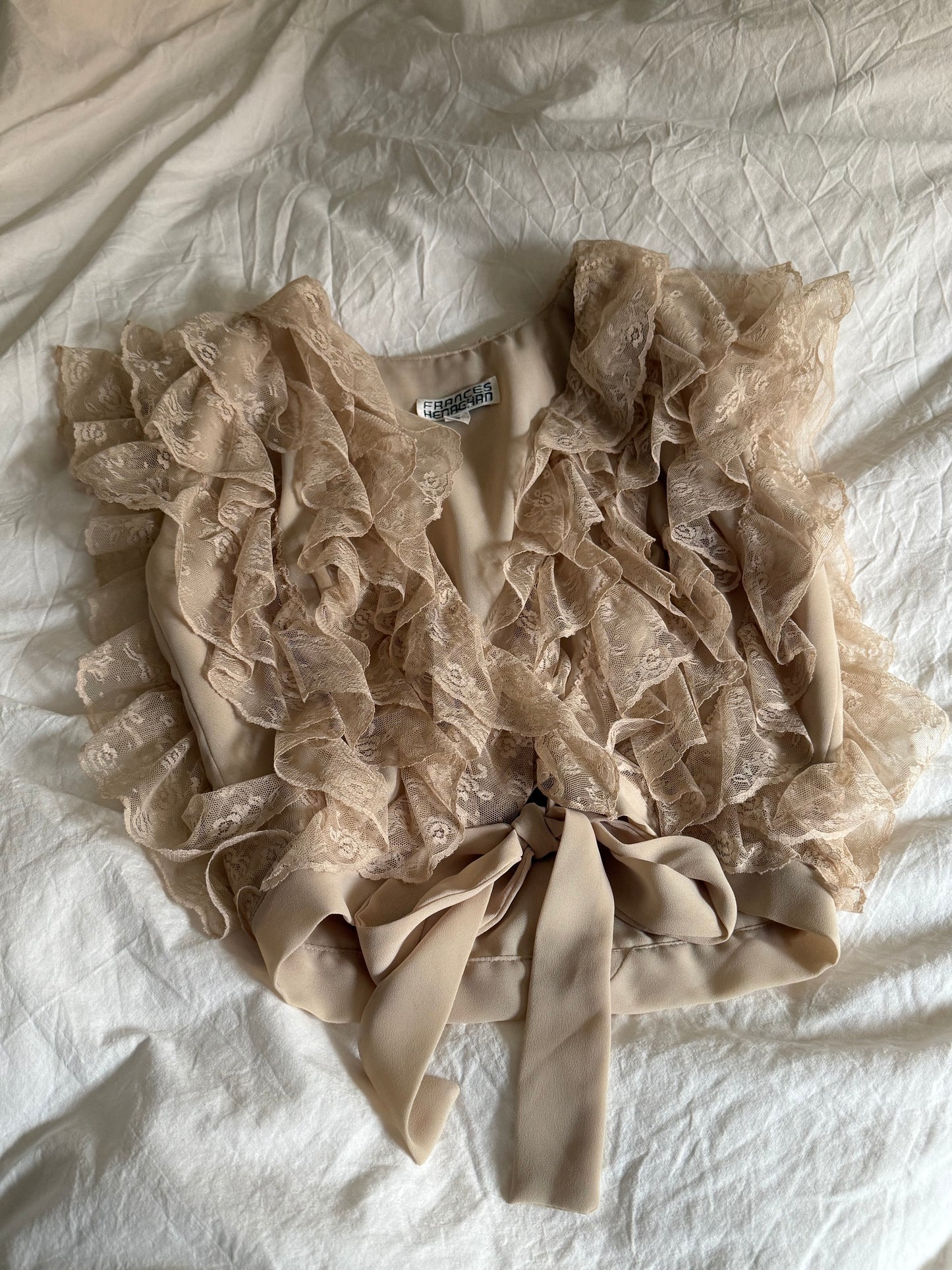 Vintage Lace Ruffled Top