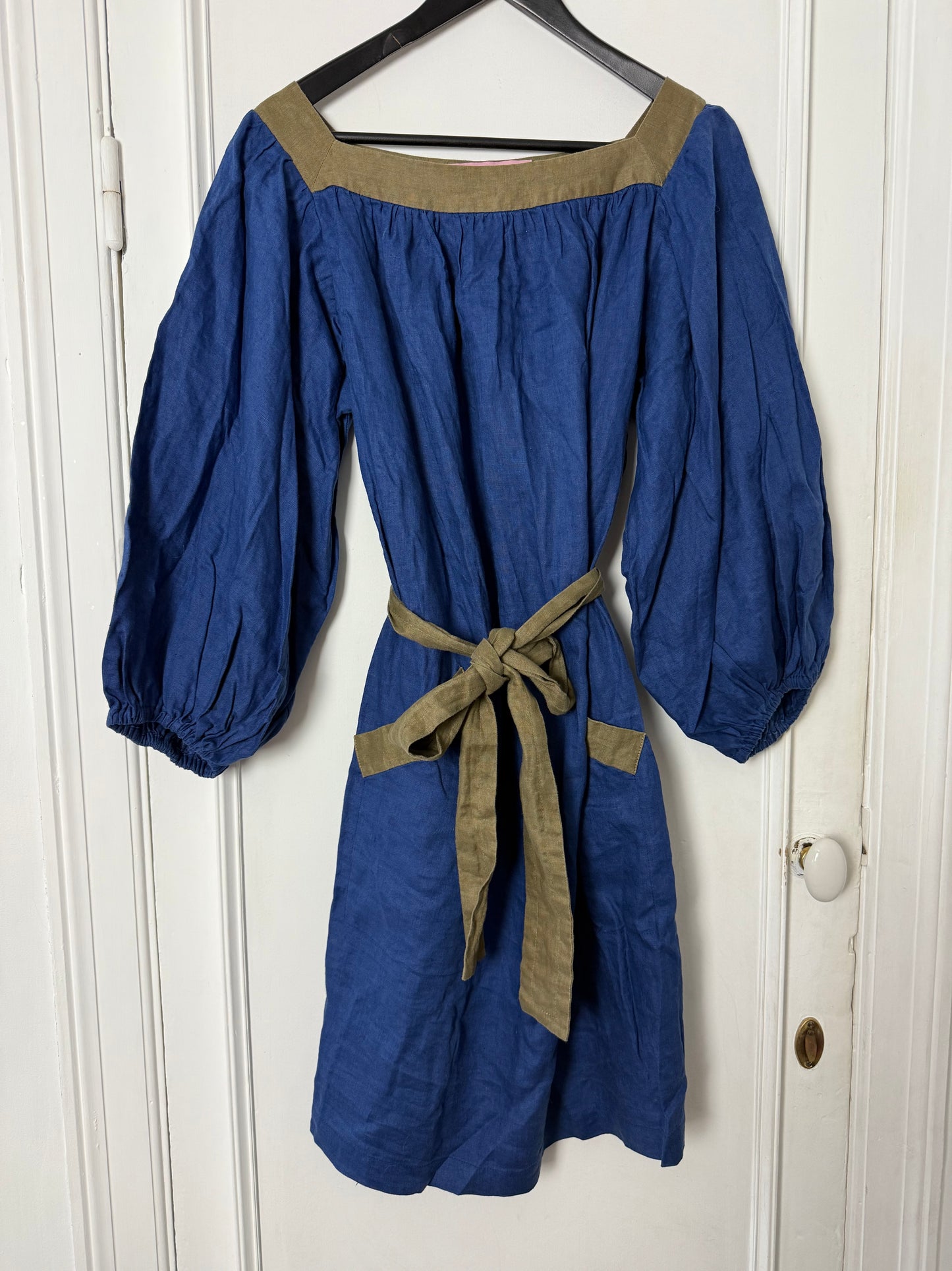 Caro Edition Blue Midi Dress with Belt