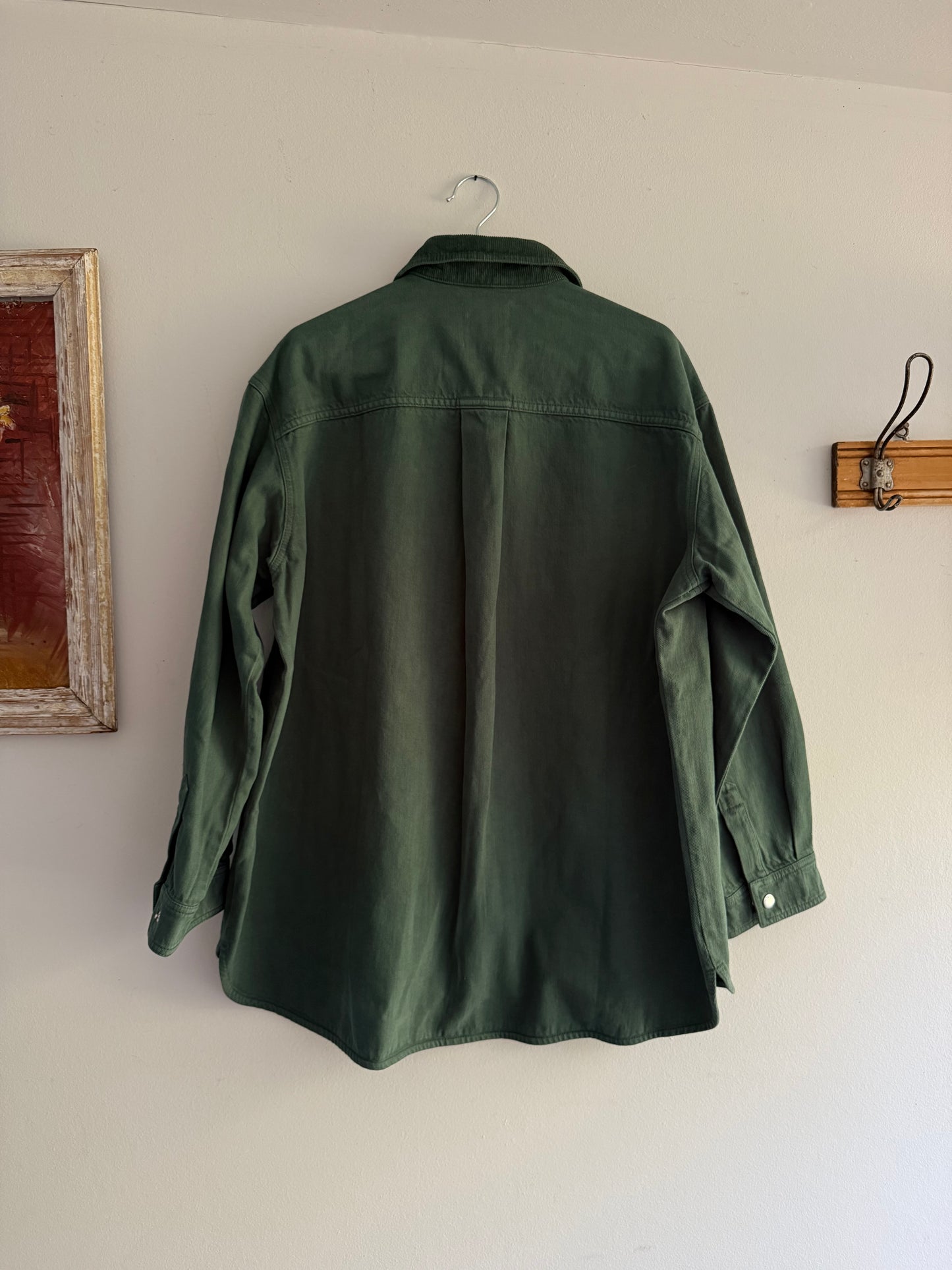 Sezane Green Denim Jacket