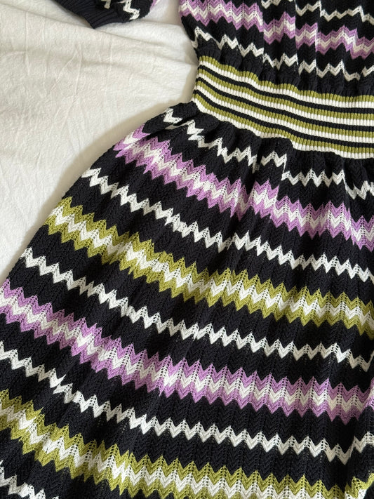 ME+EM Zigzag Print Maxi Dress