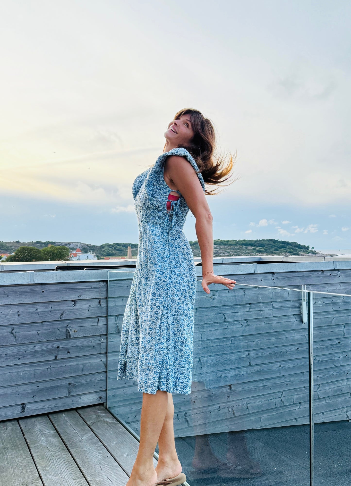 Sea New York Blue Flower Dress