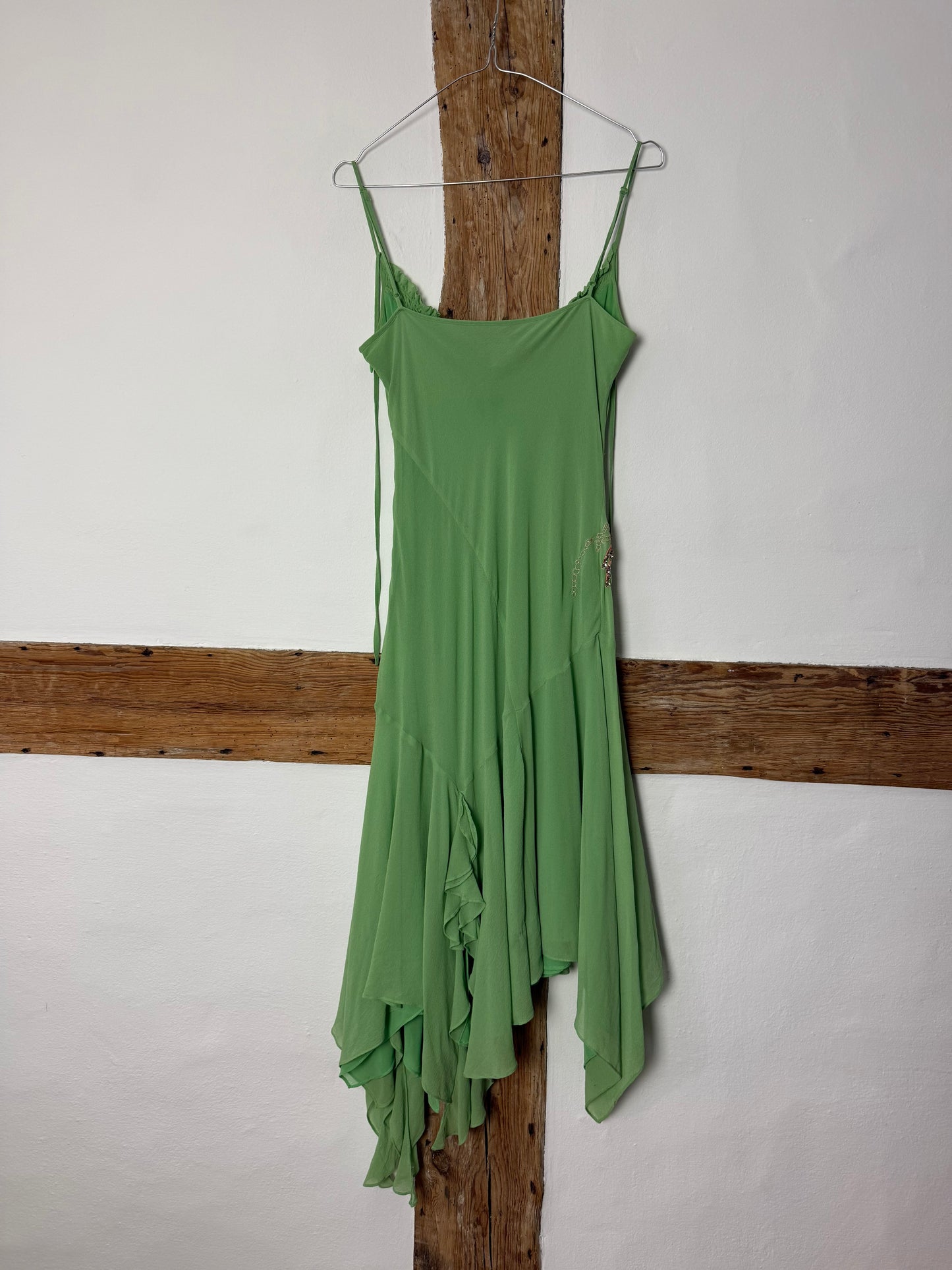 Vintage Karen Millen Fairy Dress with Embroidered Butterfly, Flowers and Dragonfly
