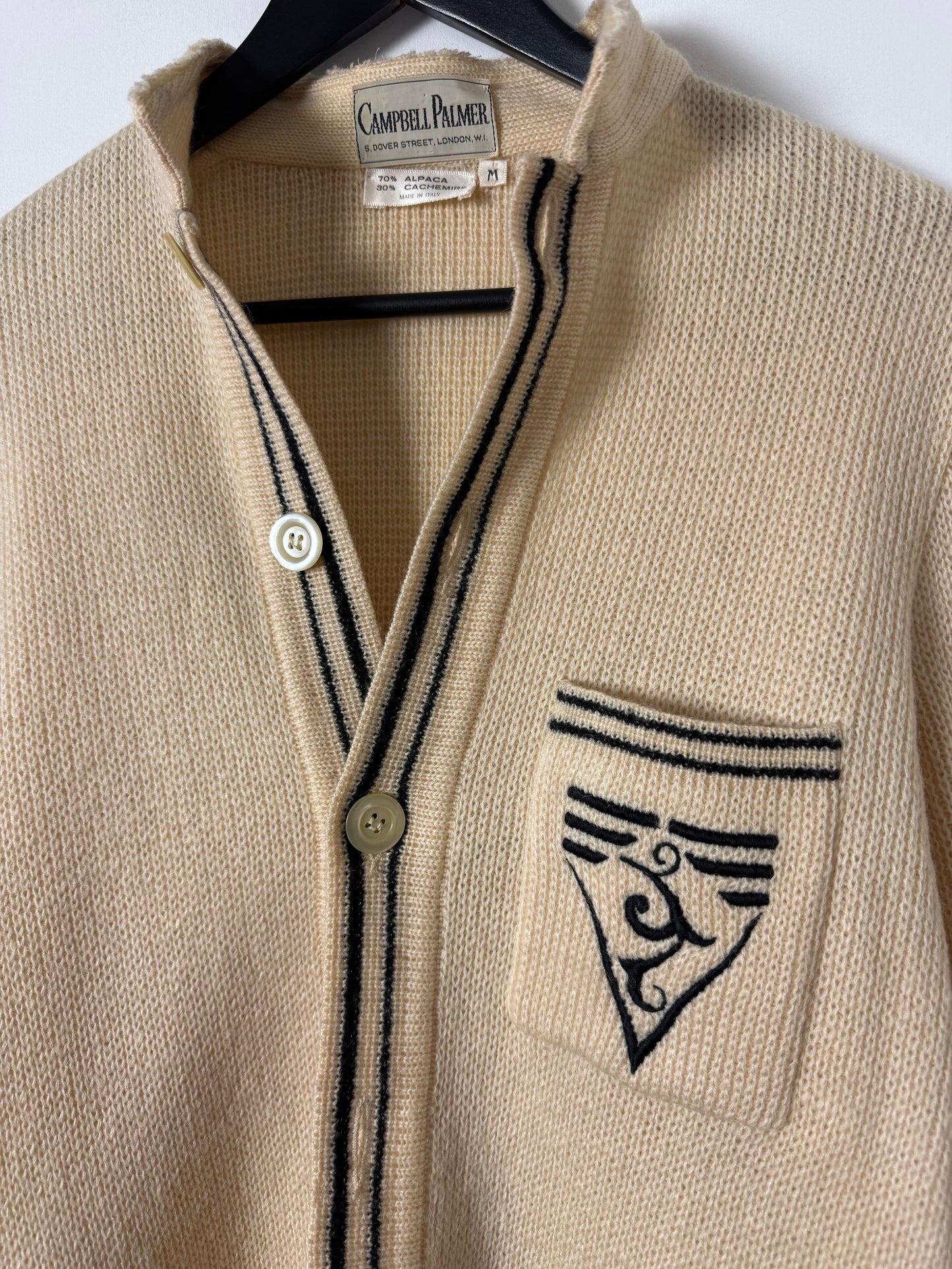 Vintage Alpaca Cardigan with Embroidery