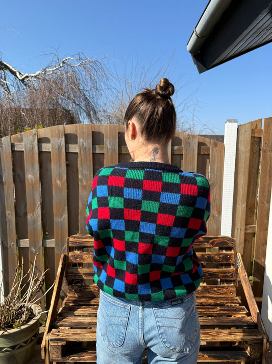 Vintage Checkered Sweater