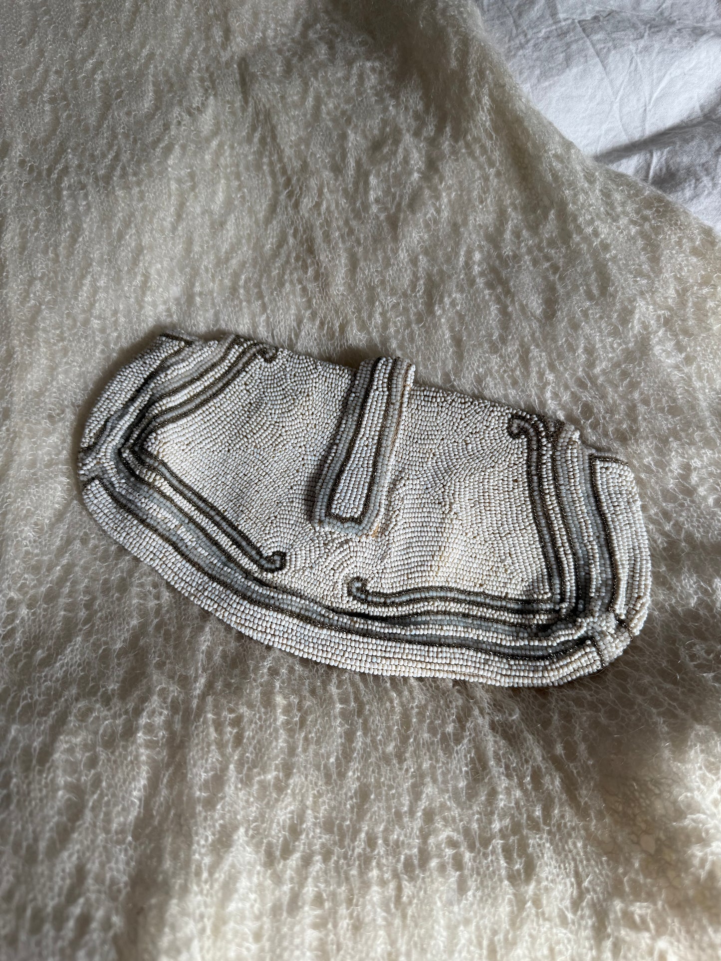 Vintage Pearl Beaded Clutch