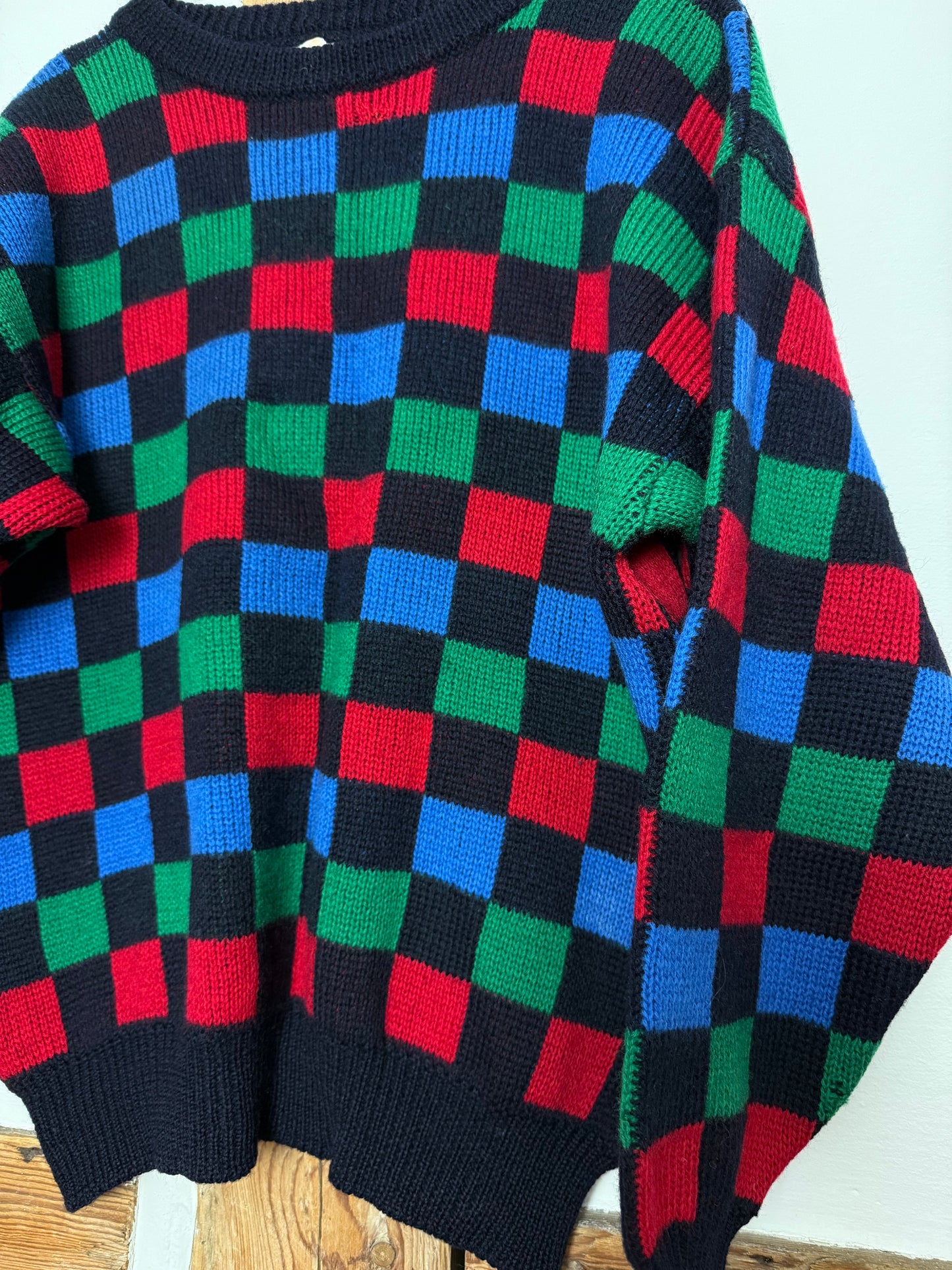 Vintage Checkered Sweater