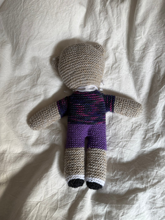 Knitted Teddy with Romper