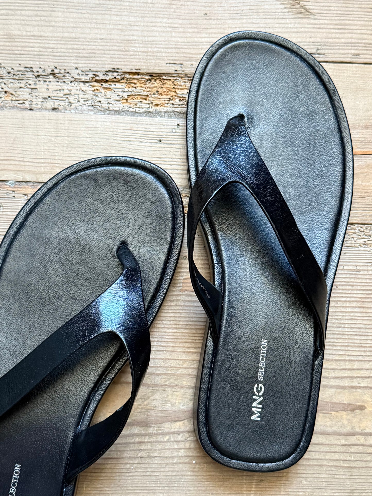 Platform Leather Slippers