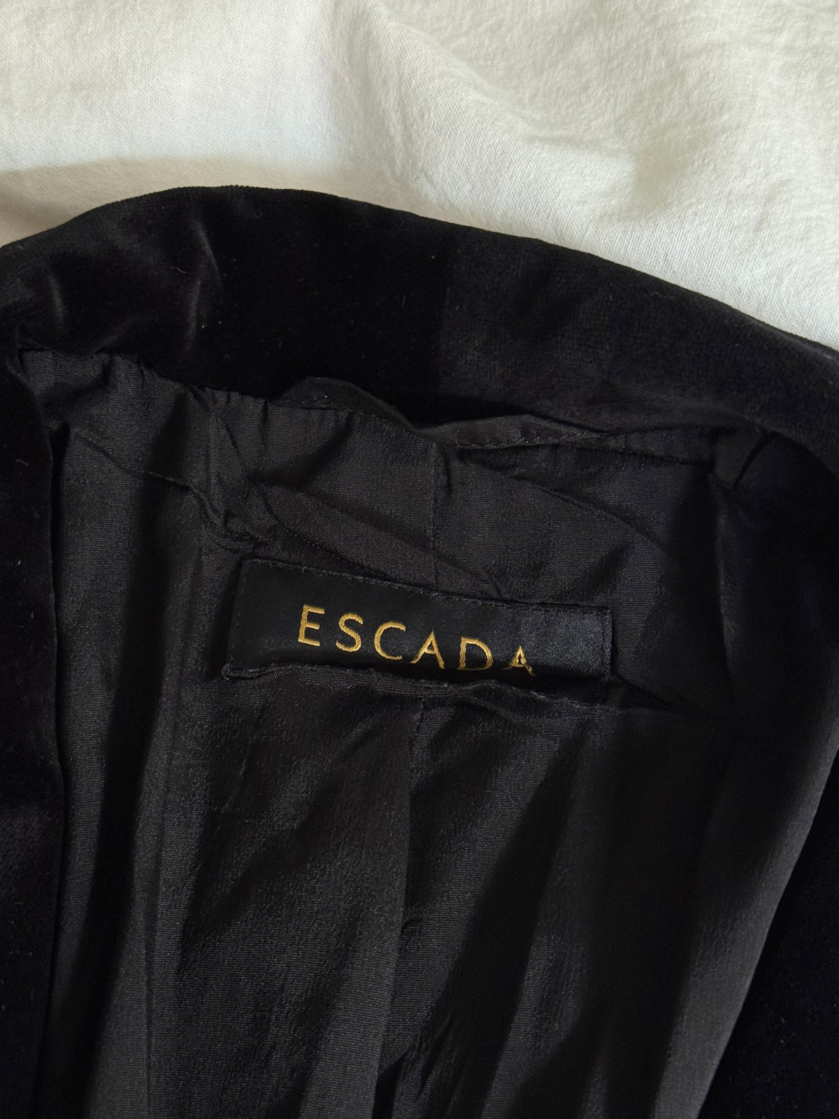 Vintage Escada Black Blazer with Velvet Collar
