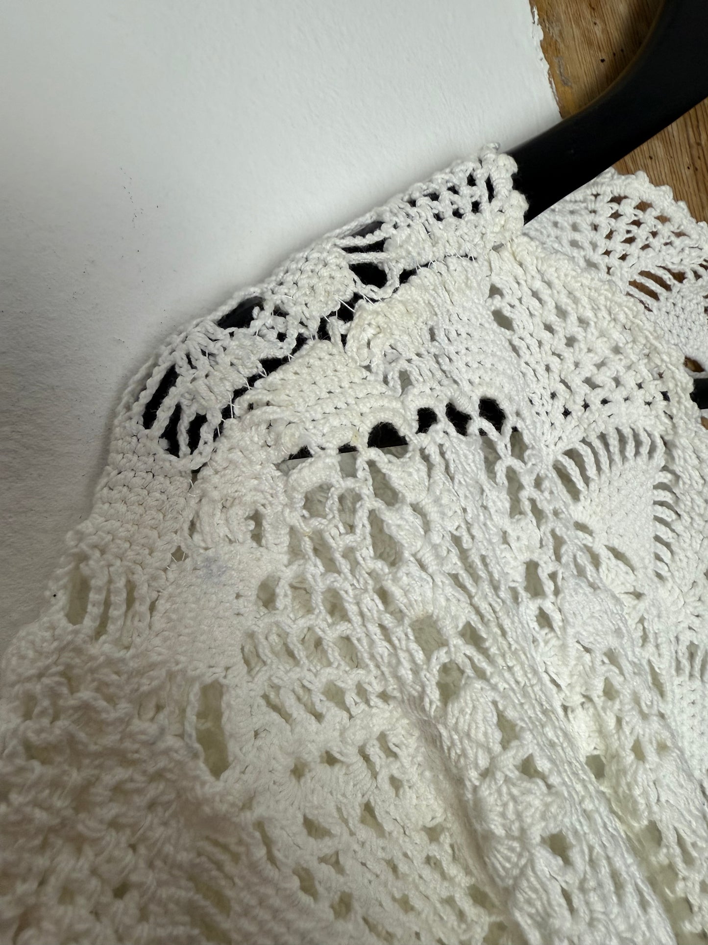 Vintage Crochet Top with Tie Waist