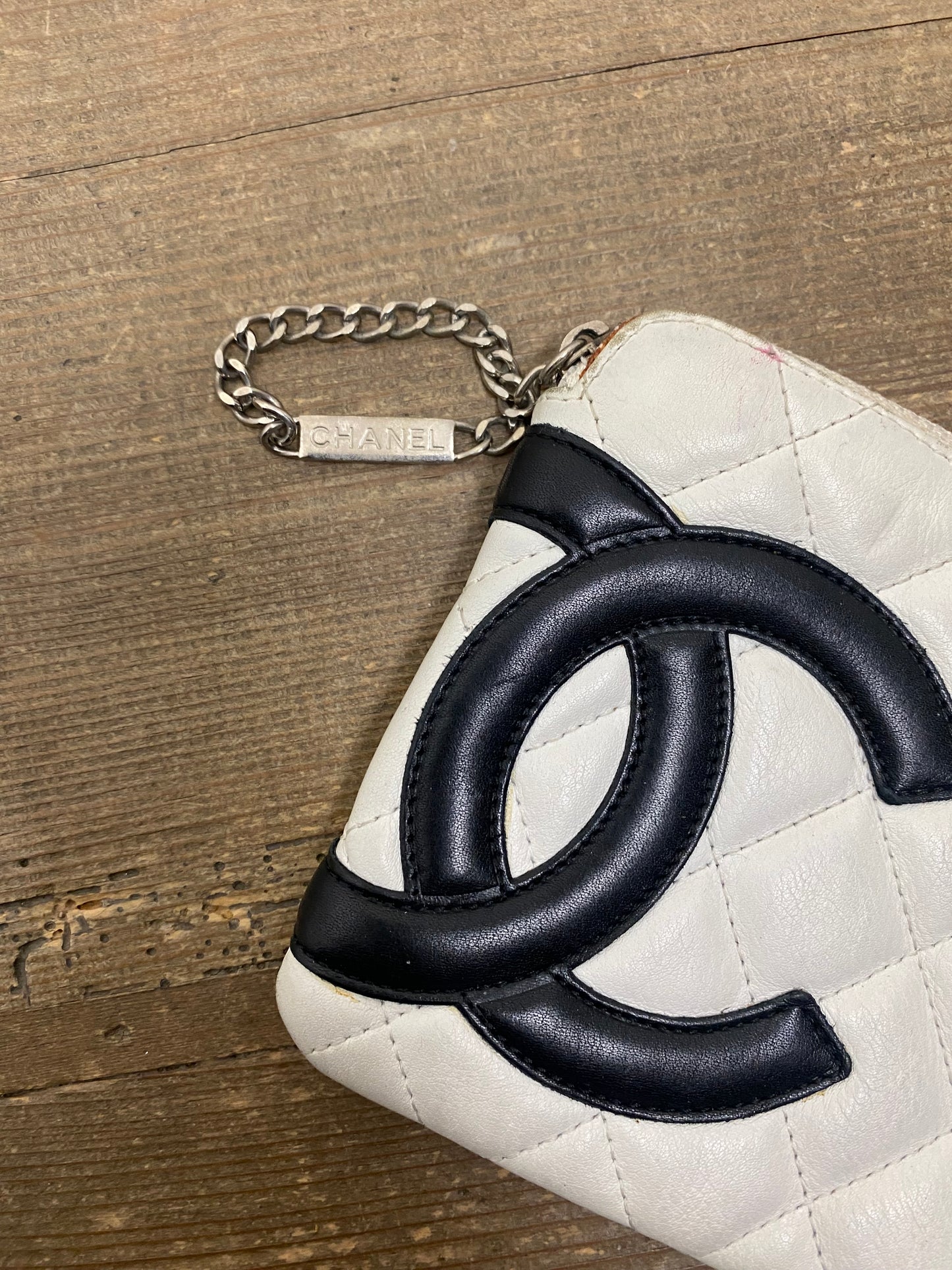 Chanel Cambon Line CC Leather Clutch