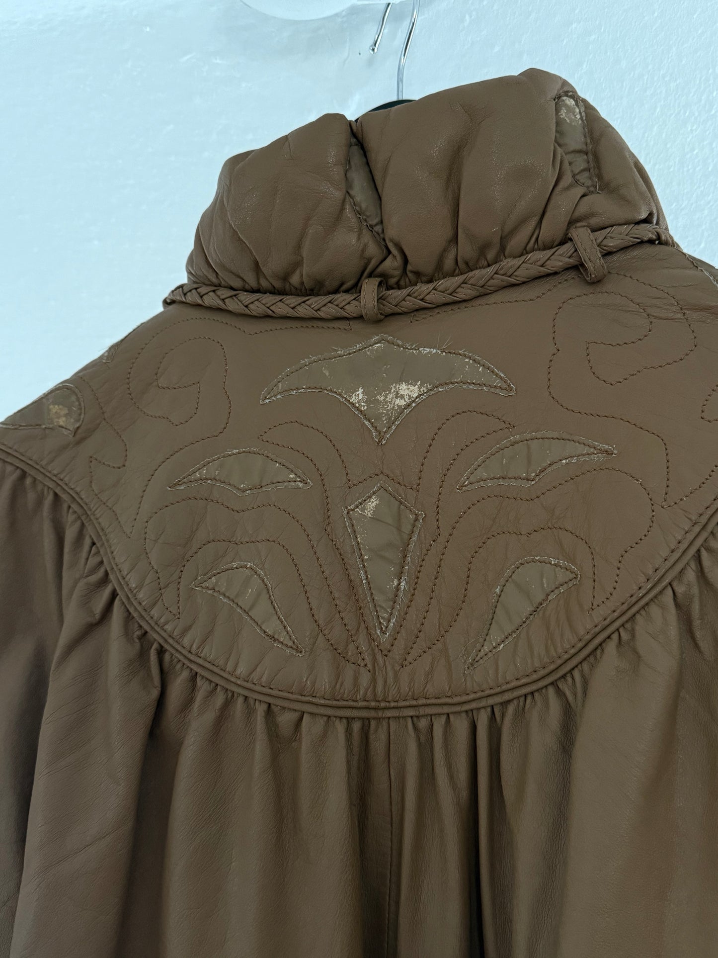 Vintage 80’s CowHide Leather Coat