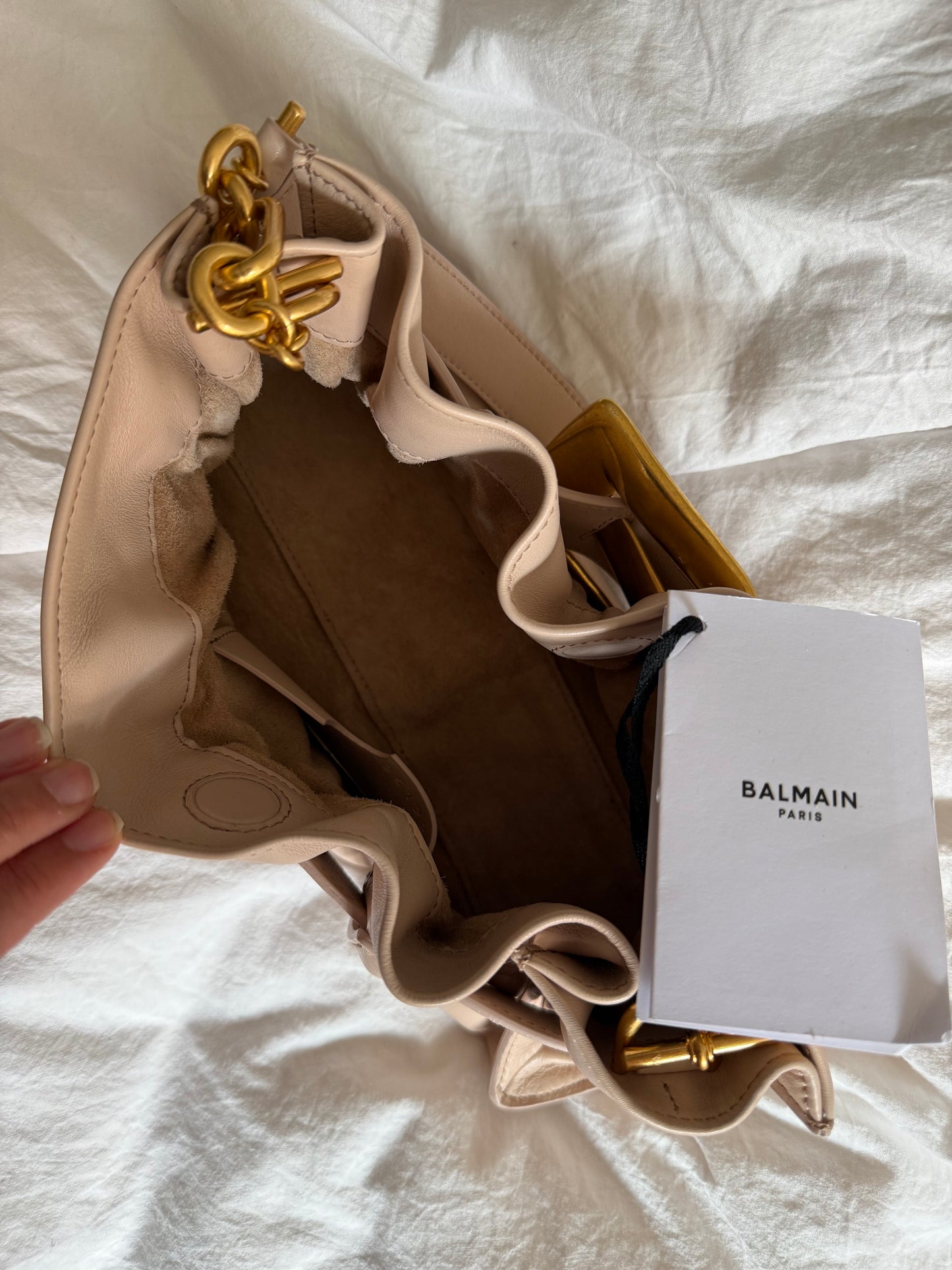 BALMAIN Mini Anthem Leather Bag