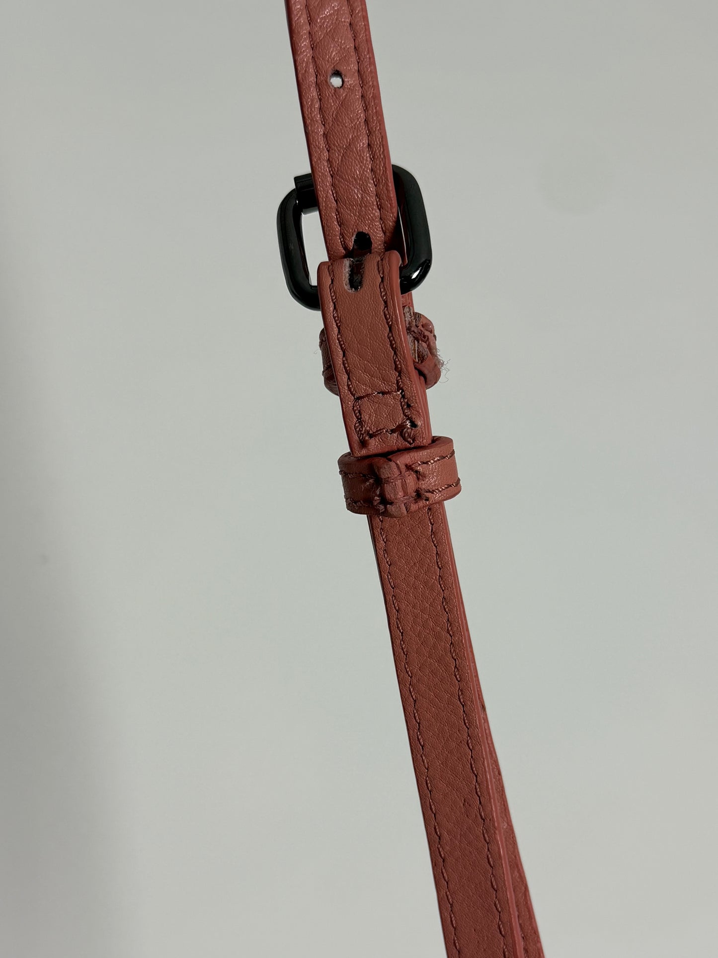 Kooba Blush Soft Leather Shoulder Bag with Multi Zip Pockets and Adjustable Strap