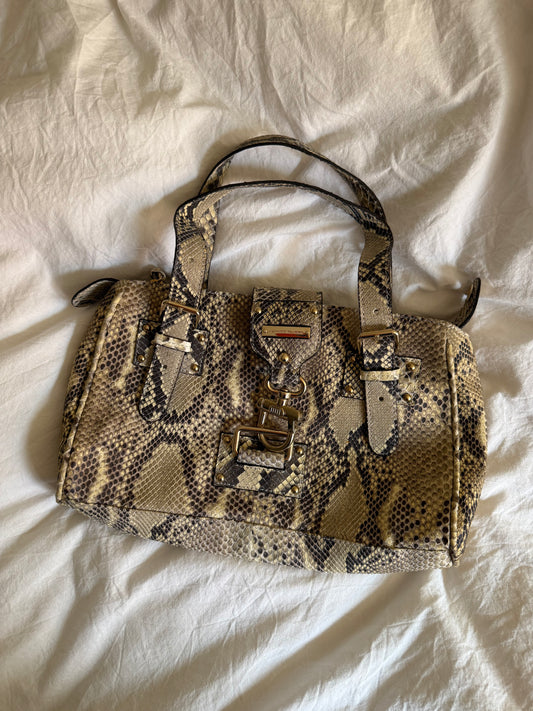 Vintage 00s Alessandro Dell’Acqua Python Leather Handbag