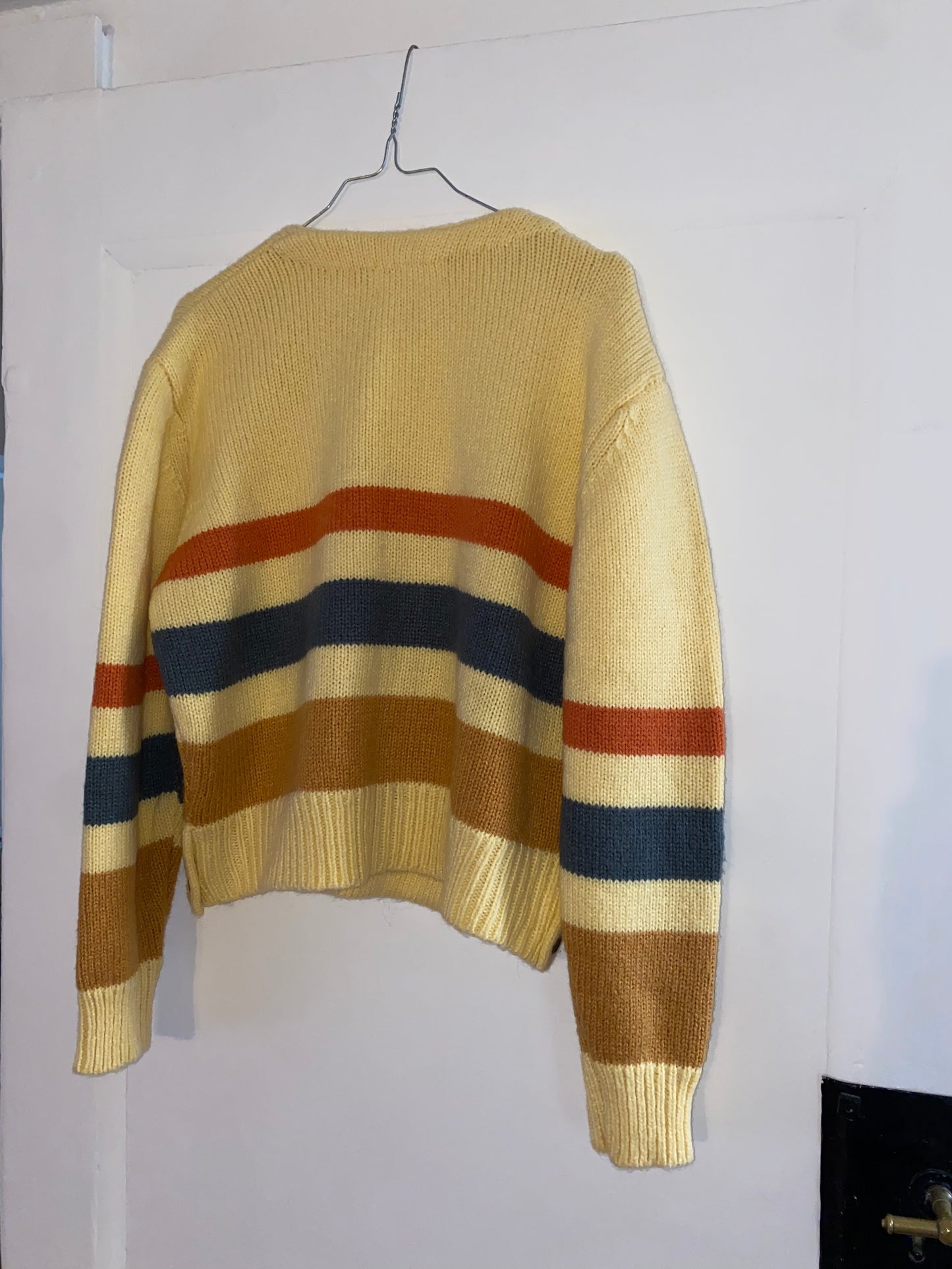 Cardigan With V Neck And Stripes