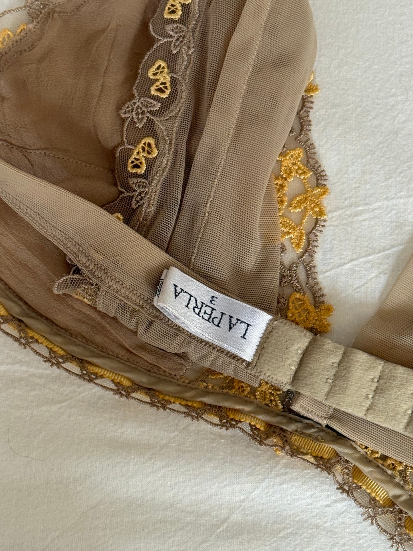 La Perla Lace Bra with Yellow Flowers