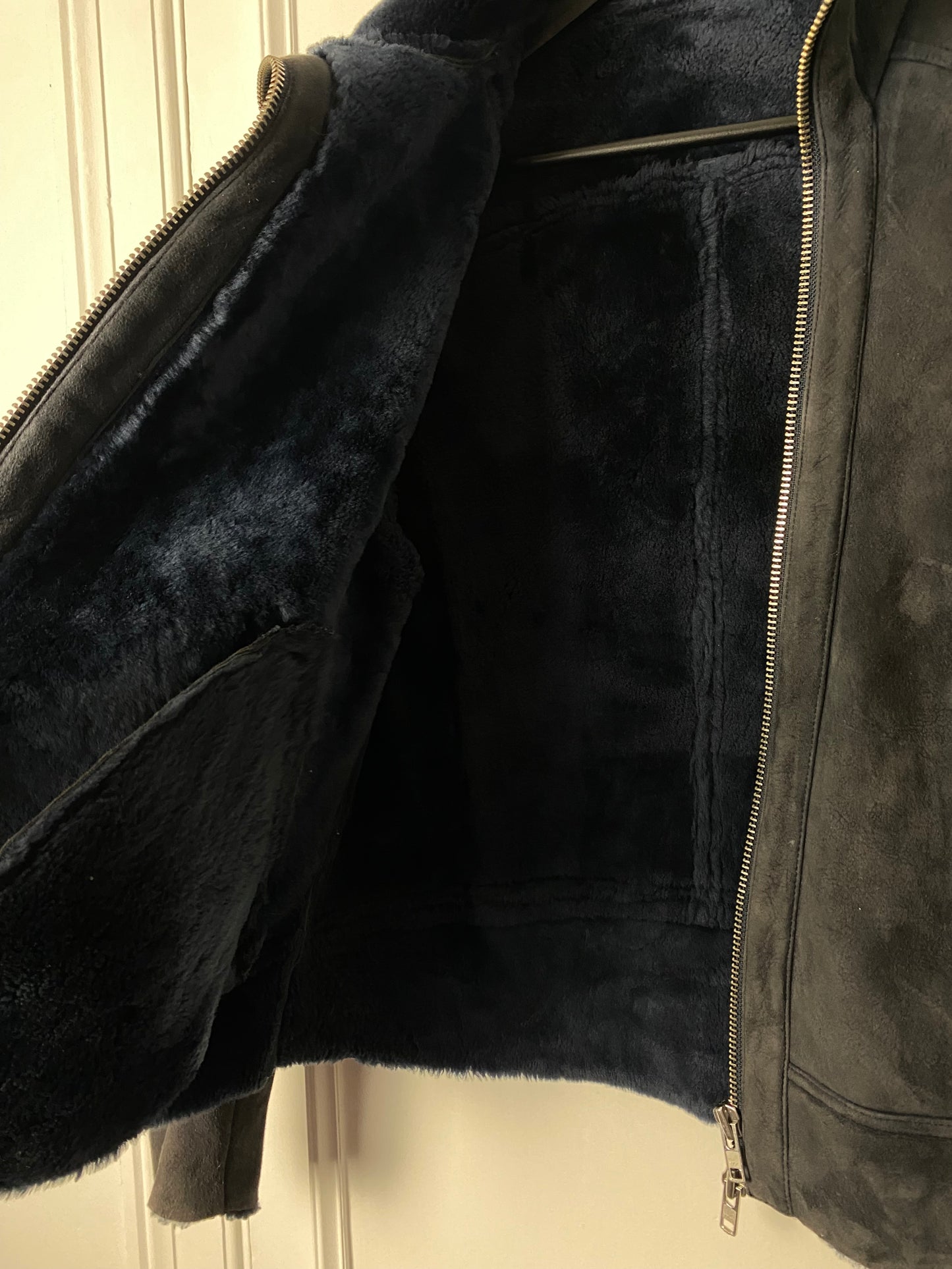 Won Hundred Suede Navy Blue Jacket