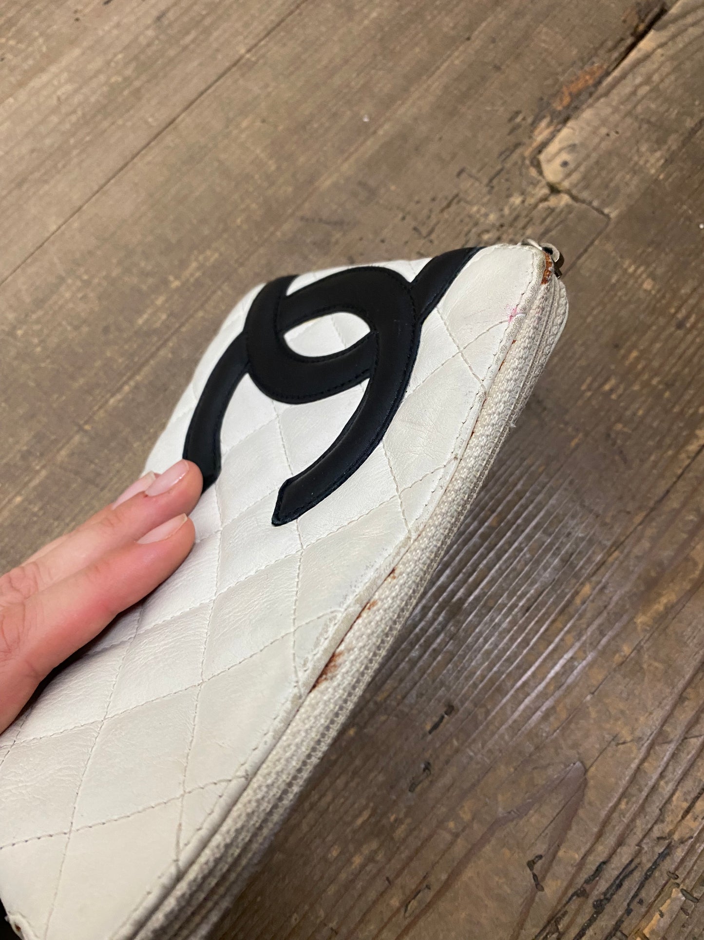 Chanel Cambon Line CC Leather Clutch