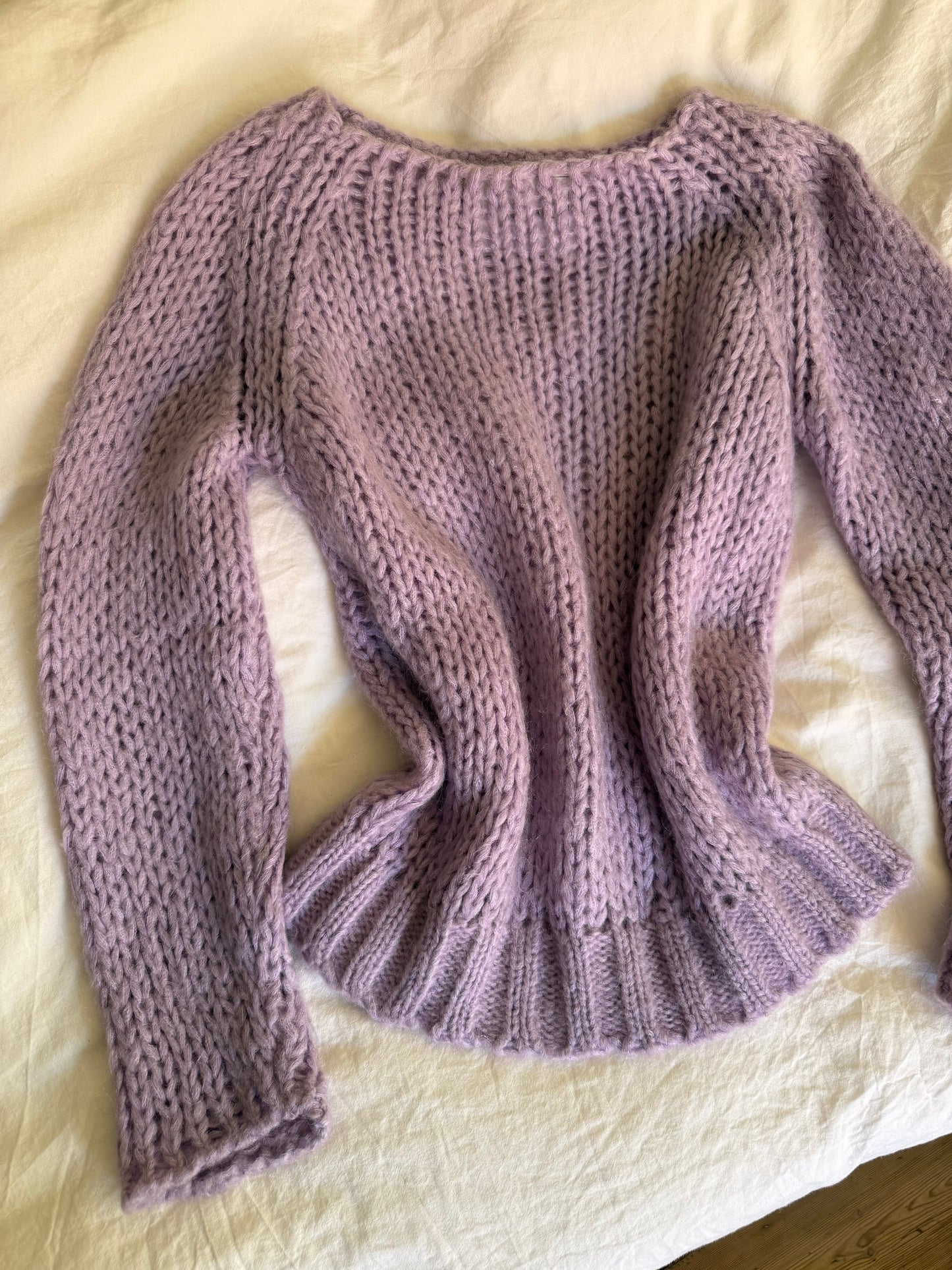 Dawn x Dare Chunky Lavender Mohair Blend Sweater