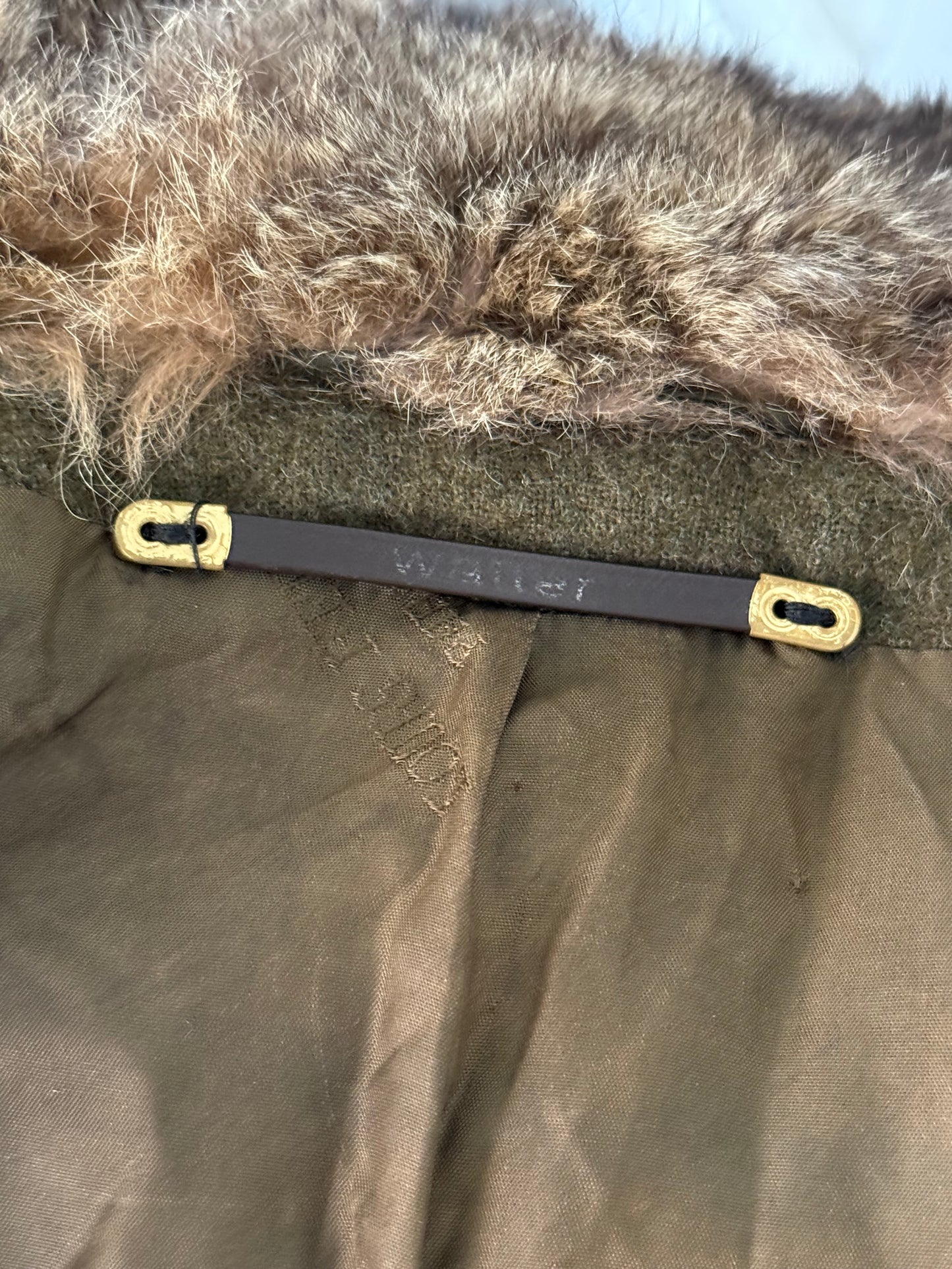 Vintage Rare Louis Geraud Wool Coat with Fur Details