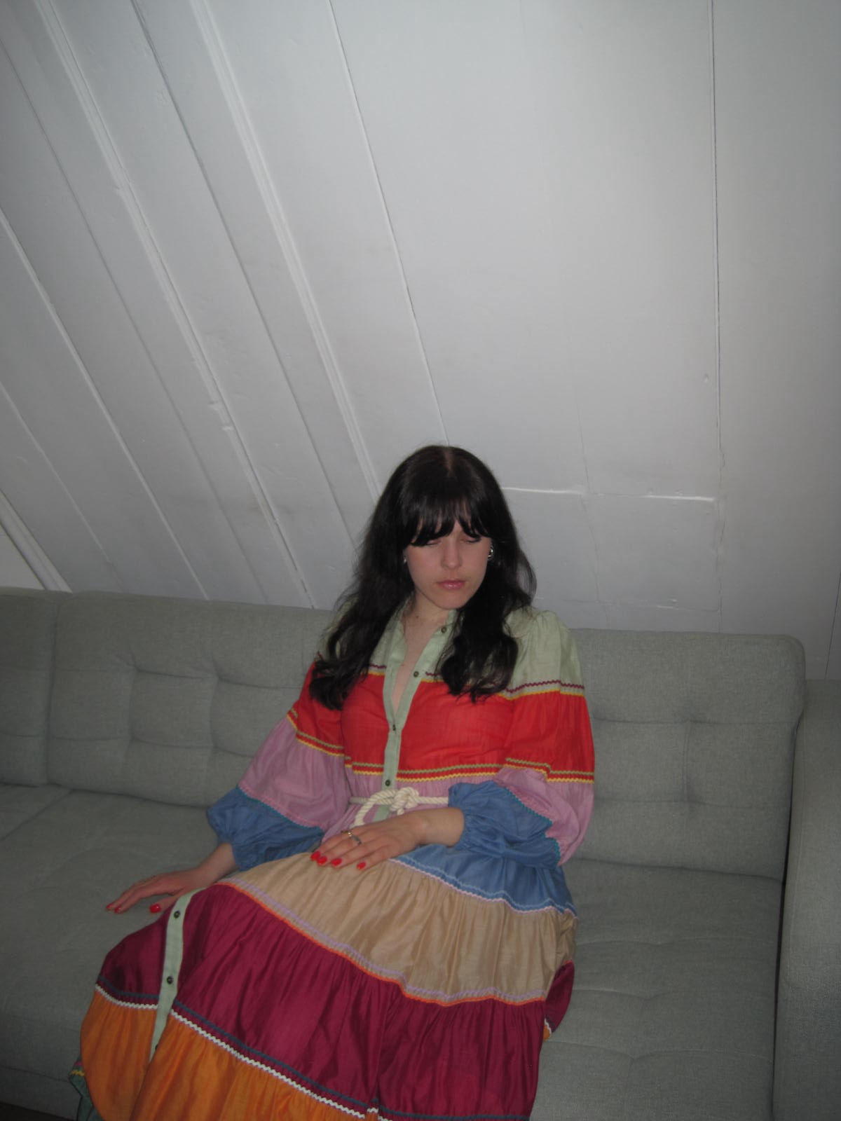 Zimmermann Multicolored Maxi Dress with Belt