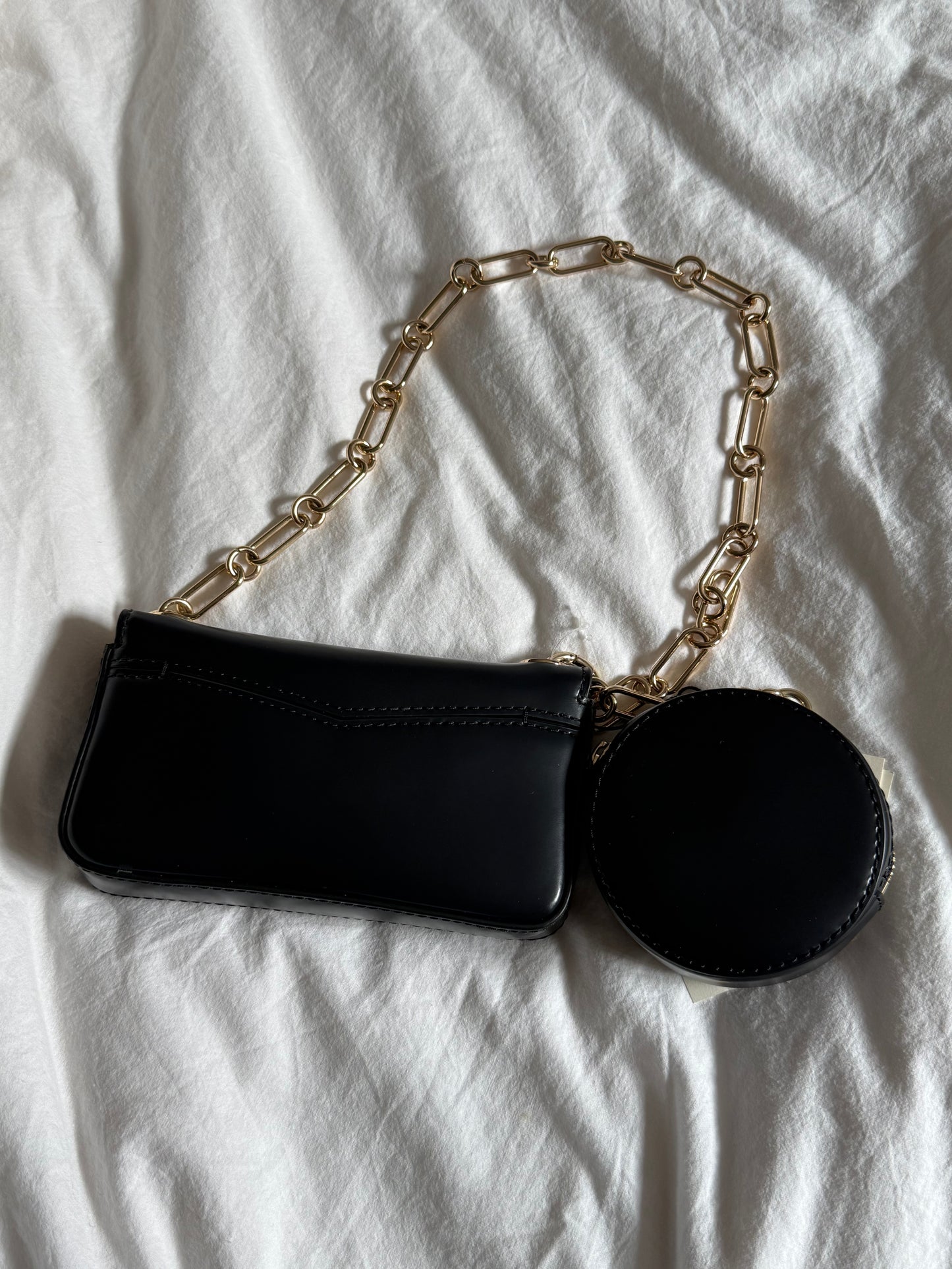 Sandro City Leather Shoulder Bag