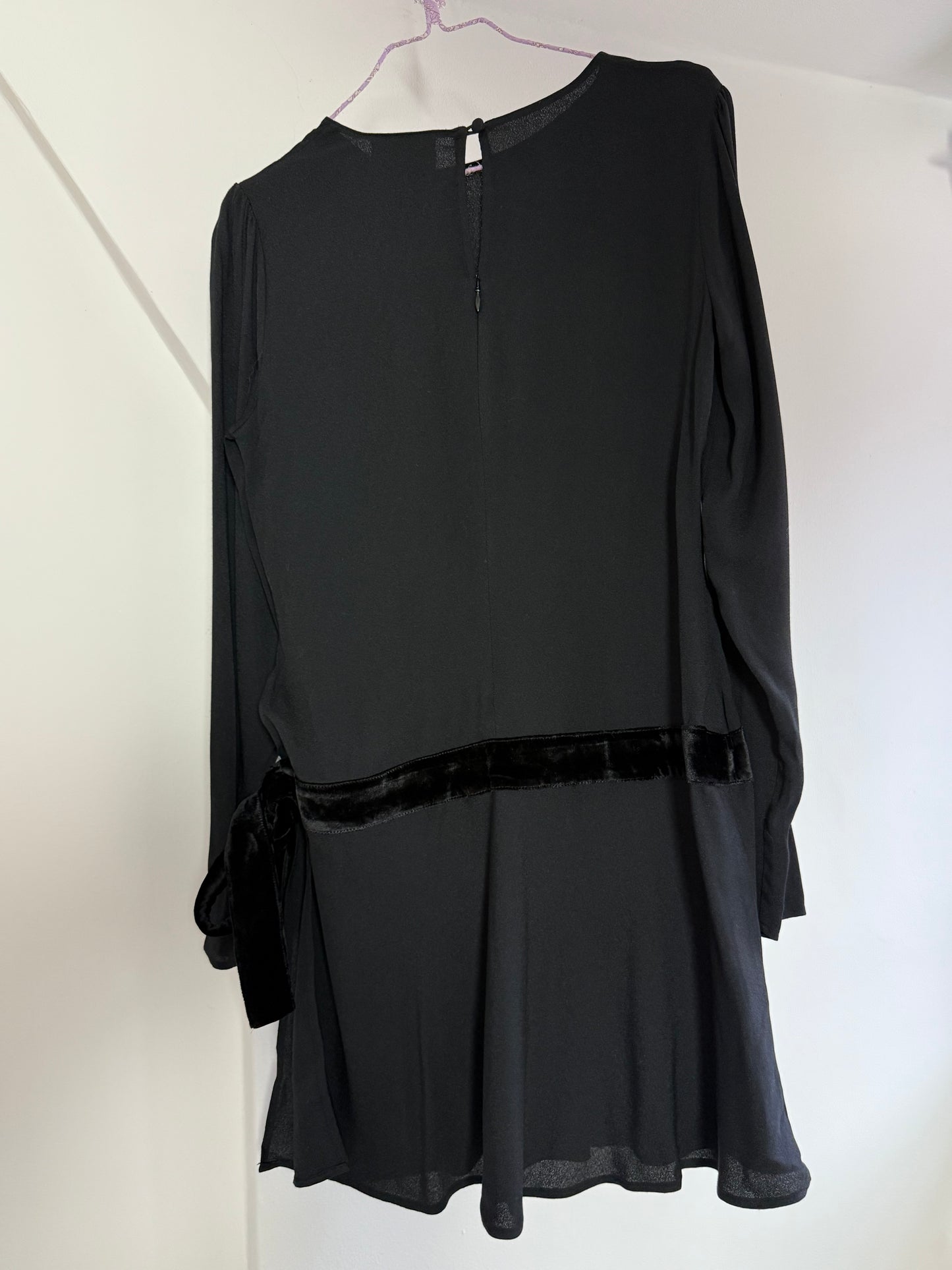 Camille Rowe x Reformation Mini Black Dress