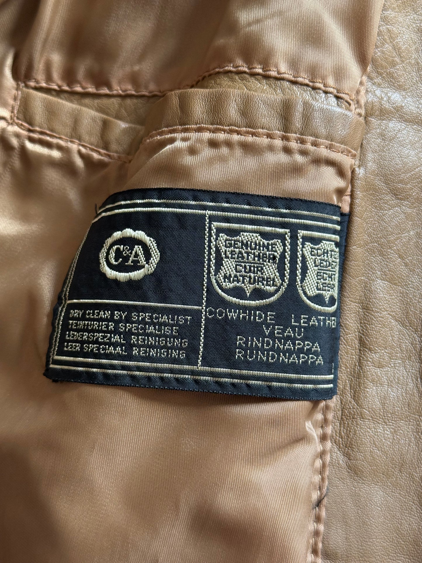 Vintage 80’s CowHide Leather Coat