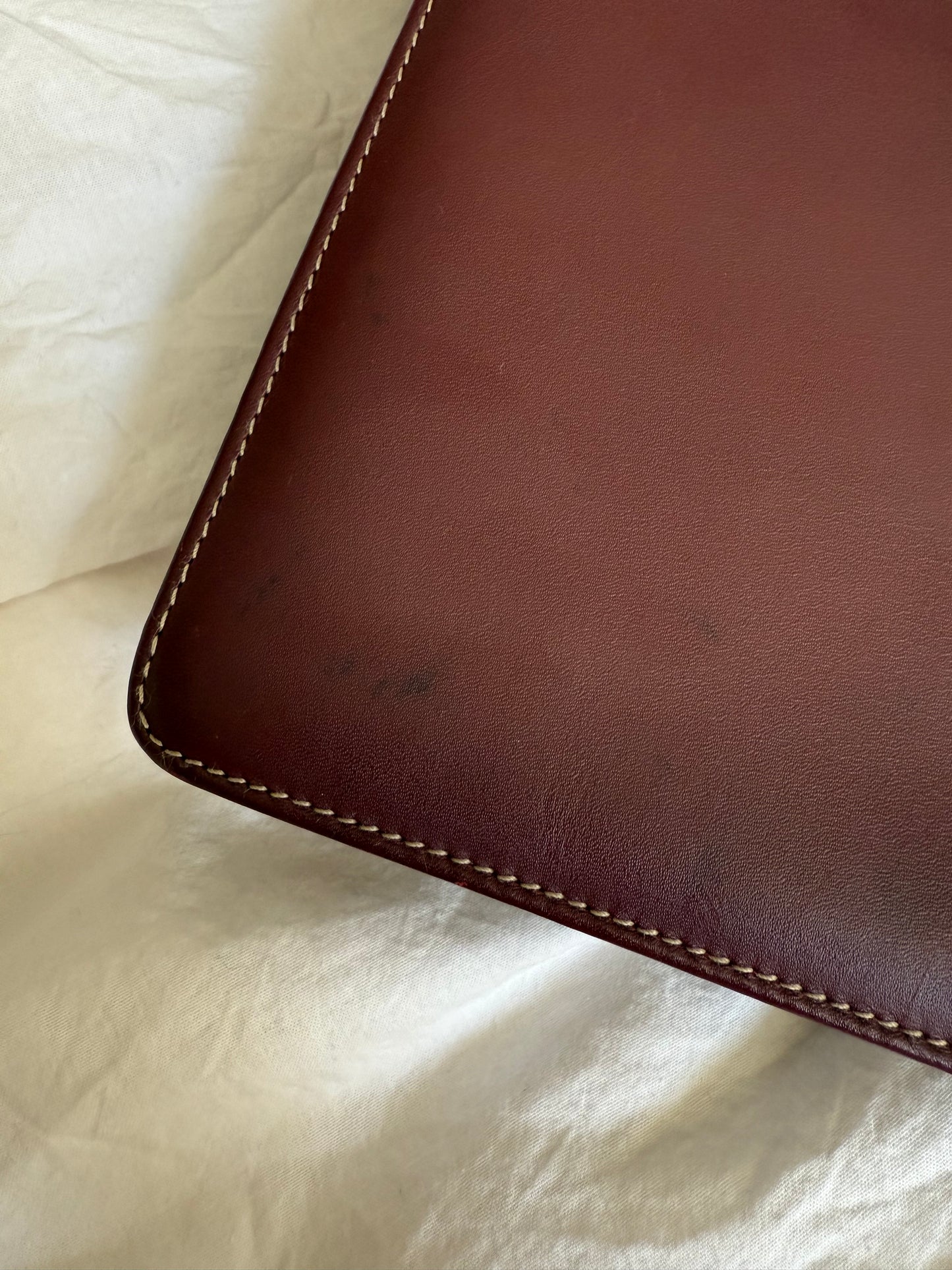 Cartier Bordeaux Double Flap Crossbody Bag