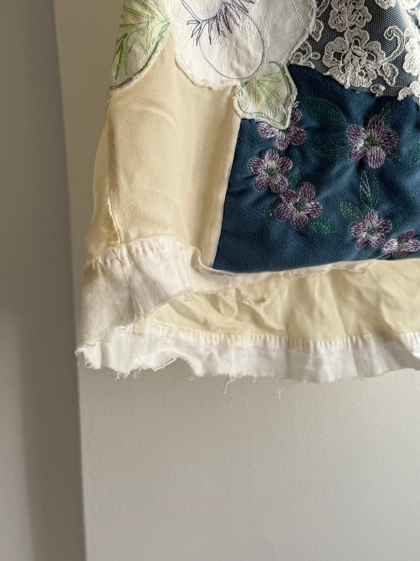 Vintage Parisian Skirt with Flower Motive