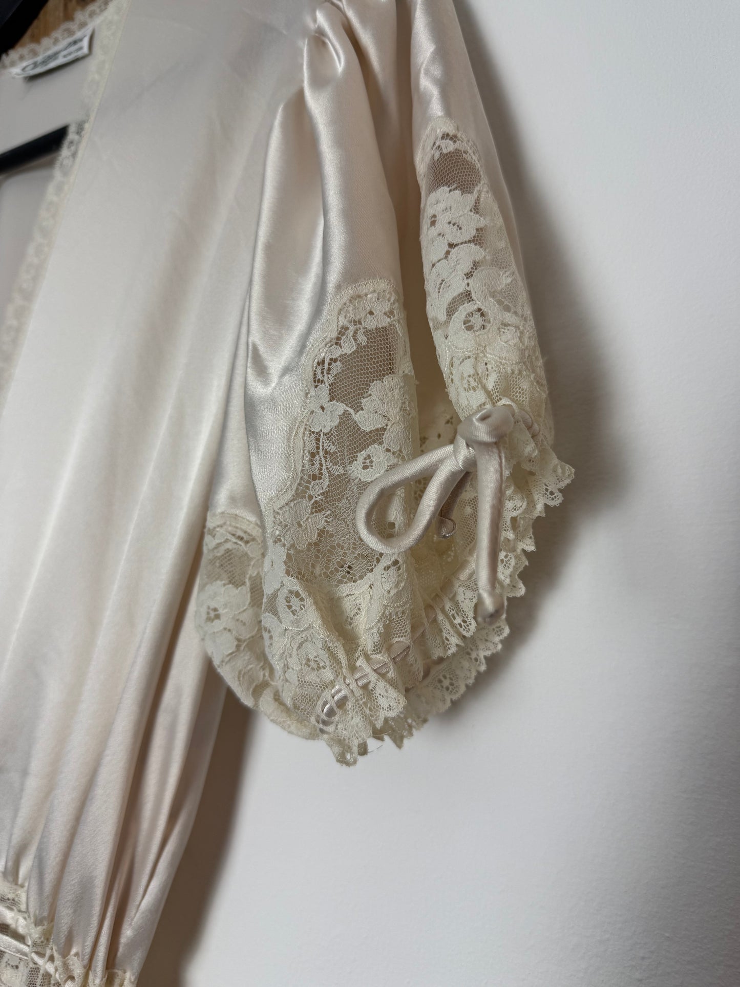 Vintage Christian Dior Ivory Wrap Dress/Robe
