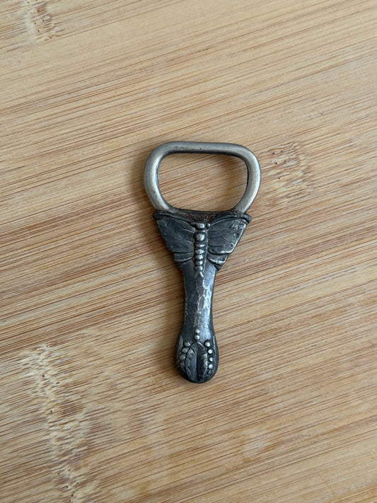 Vintage Silver Tone Butterfly Bottle Opener