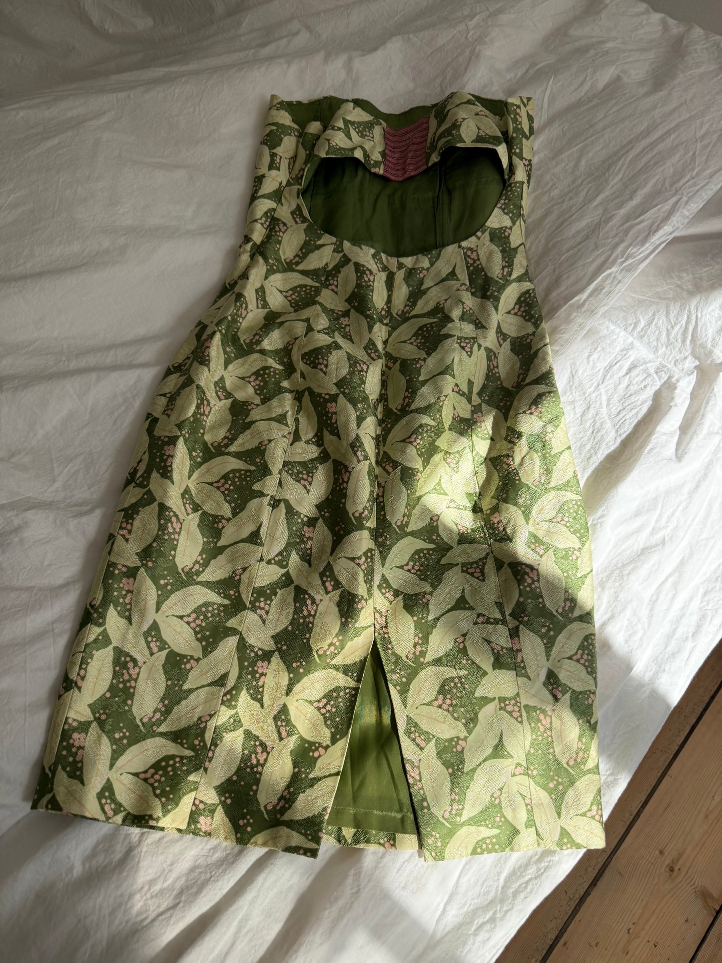 Vintage Strapless Floral Dress