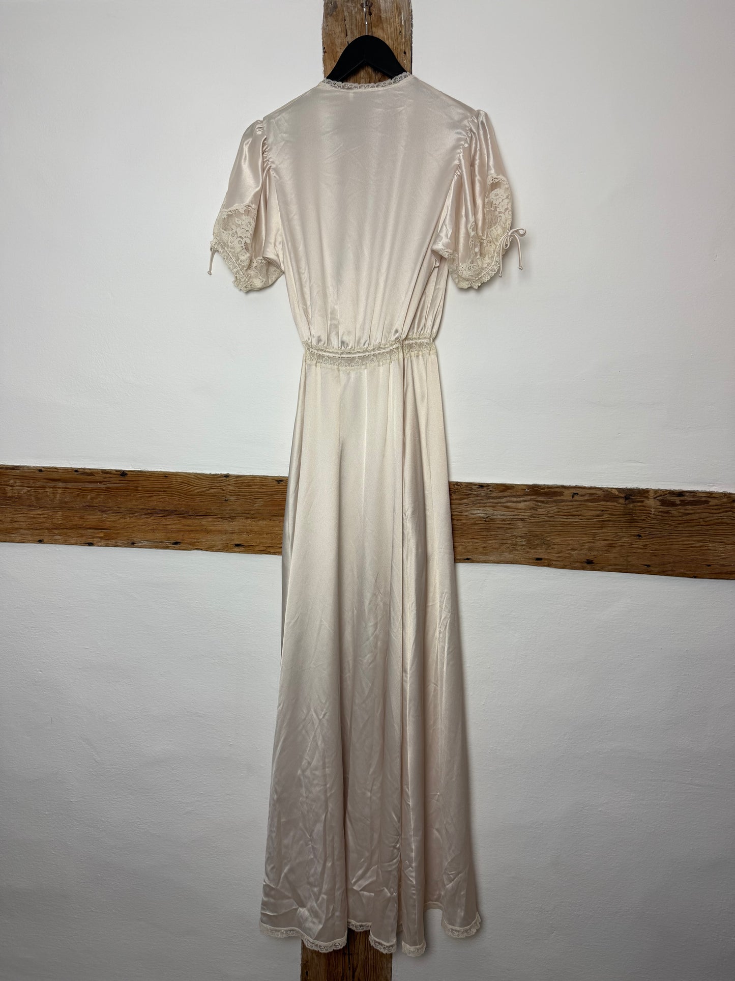 Vintage Christian Dior Ivory Wrap Dress/Robe