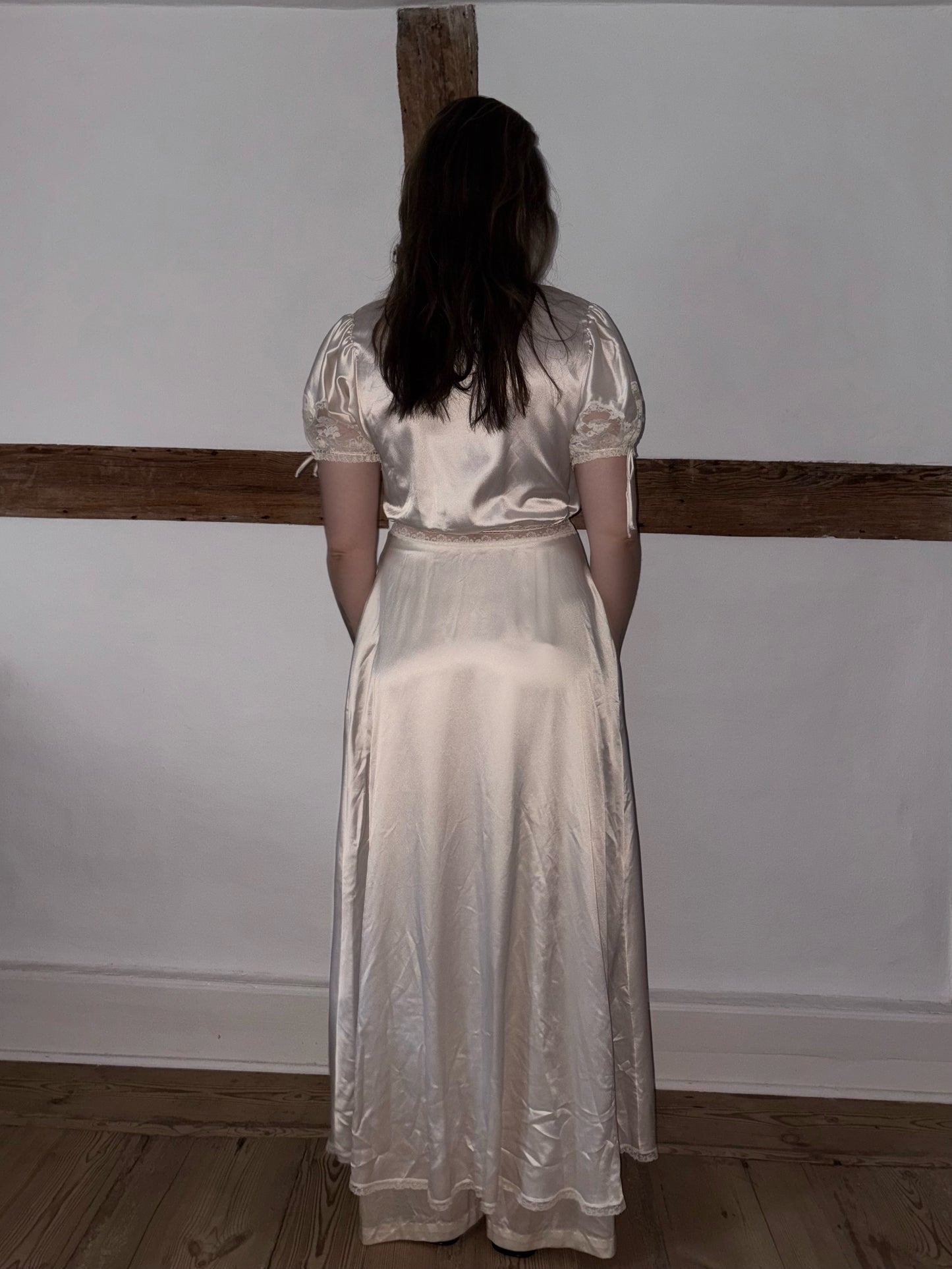 Vintage Christian Dior Ivory Wrap Dress/Robe