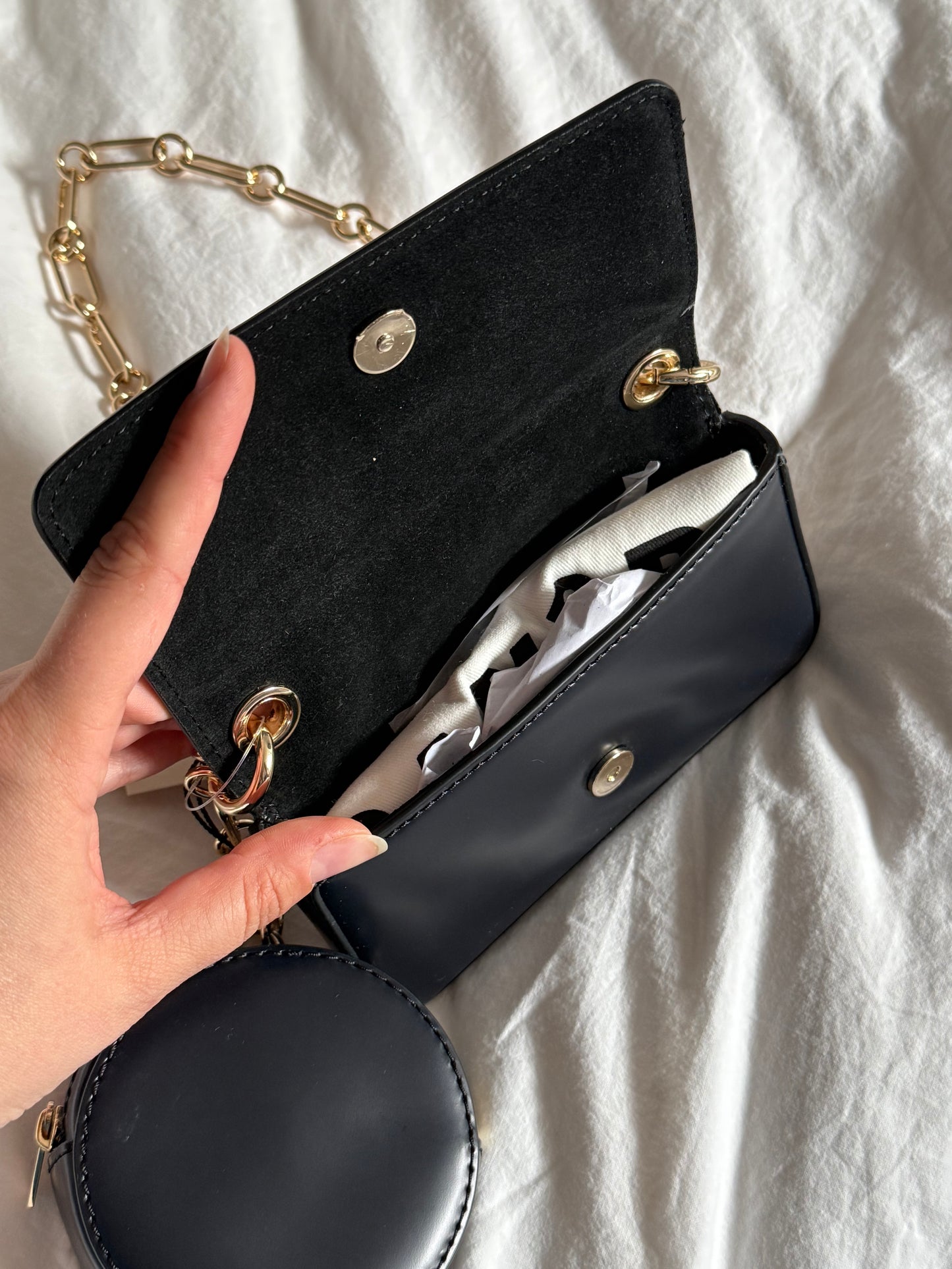 Sandro City Leather Shoulder Bag