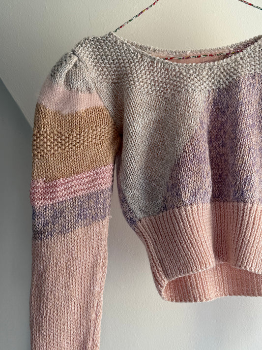 Vintage Cropped Blush Knit