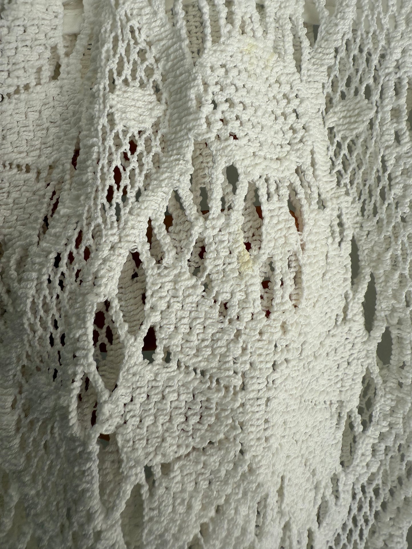 Vintage Crochet Dress with Boat Neckline